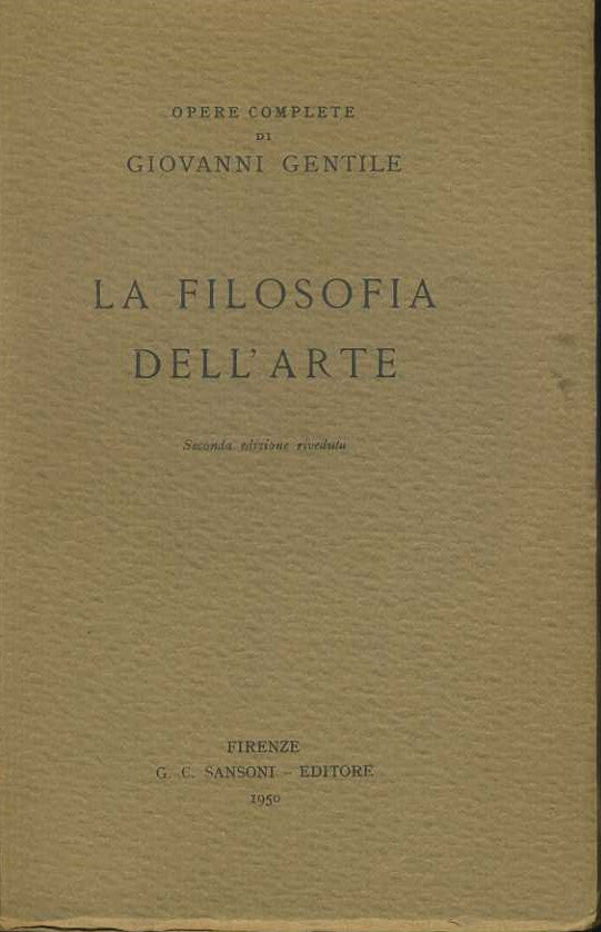 La filosofia dell'arte - copertina