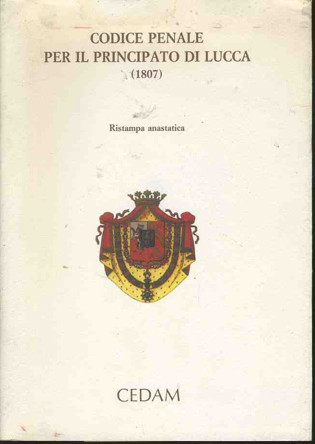 Codice penale per il principato di Lucca - copertina