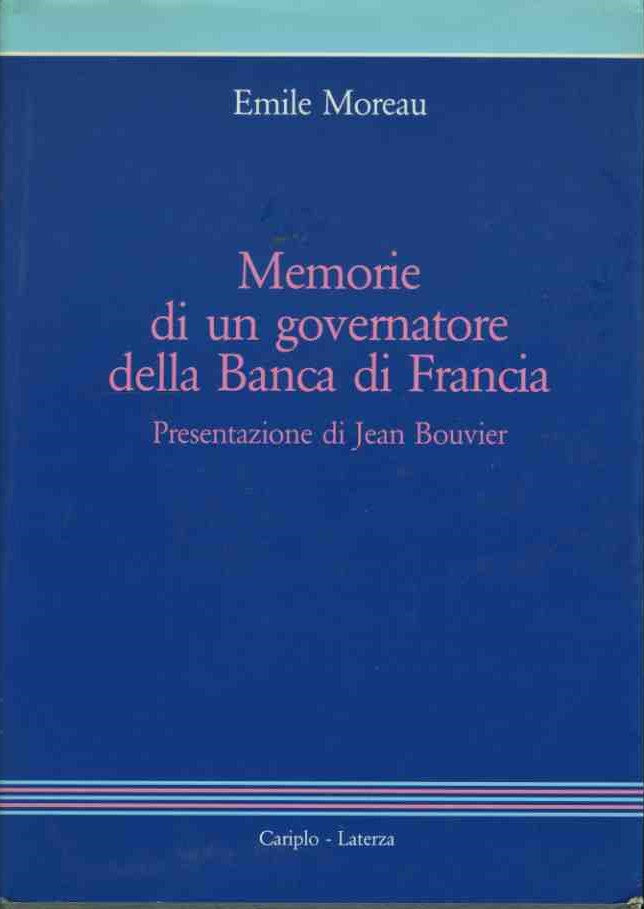 Memorie di un governatore della Banca di Francia - copertina