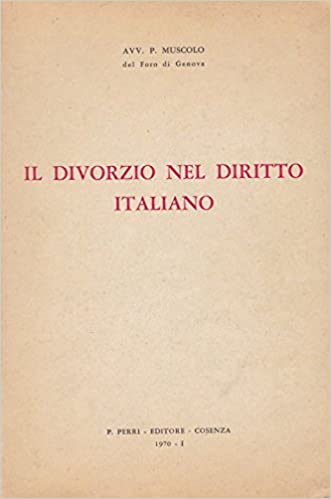 Il divorzio nel diritto italiano - copertina