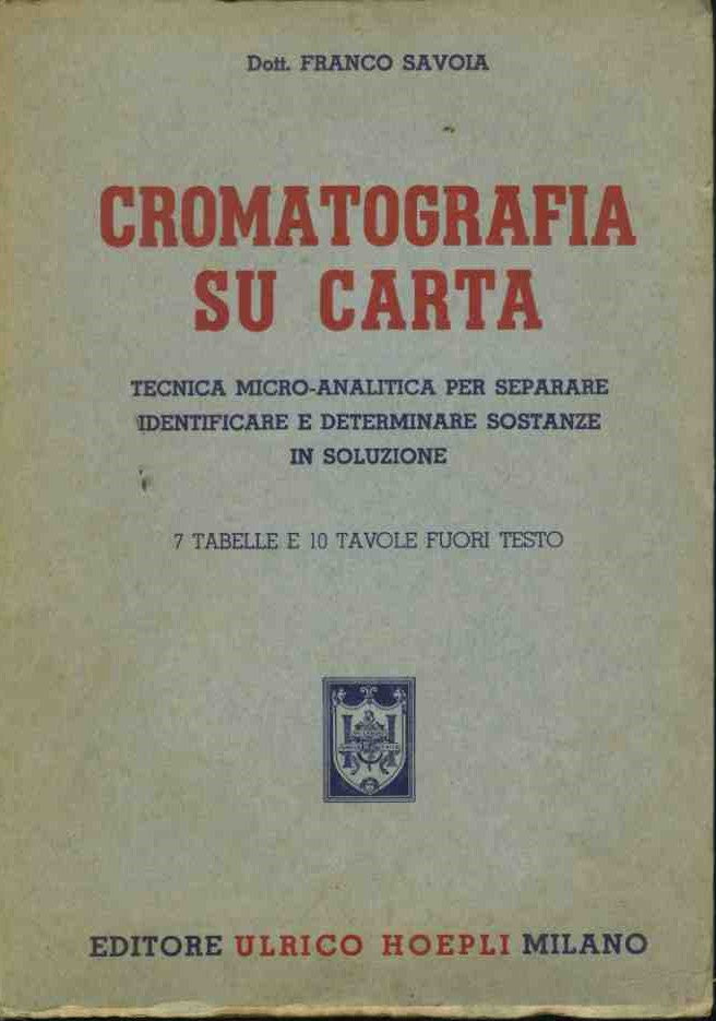 Cromatografia su carta - copertina