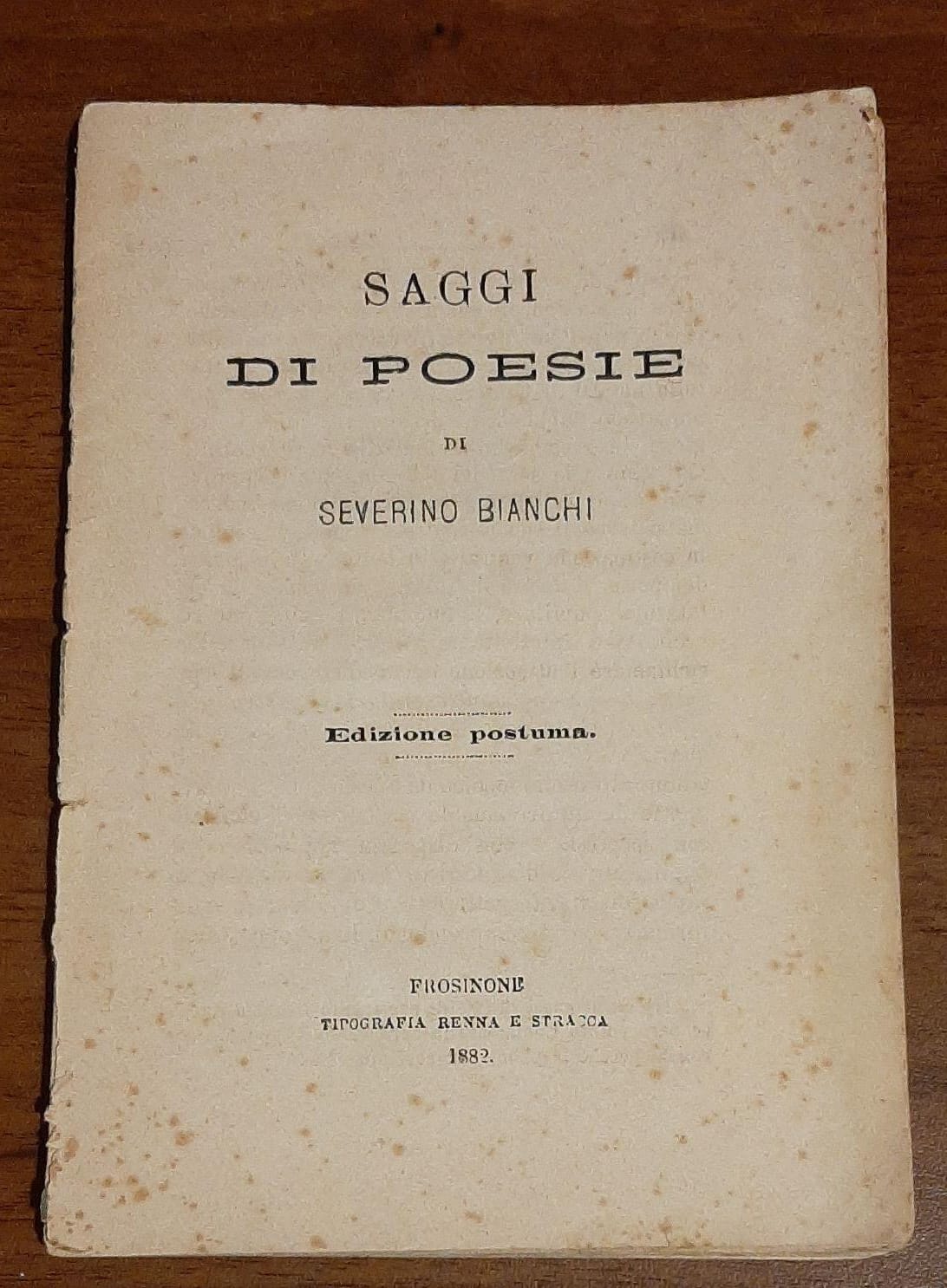 SAGGI DI POESIE - copertina