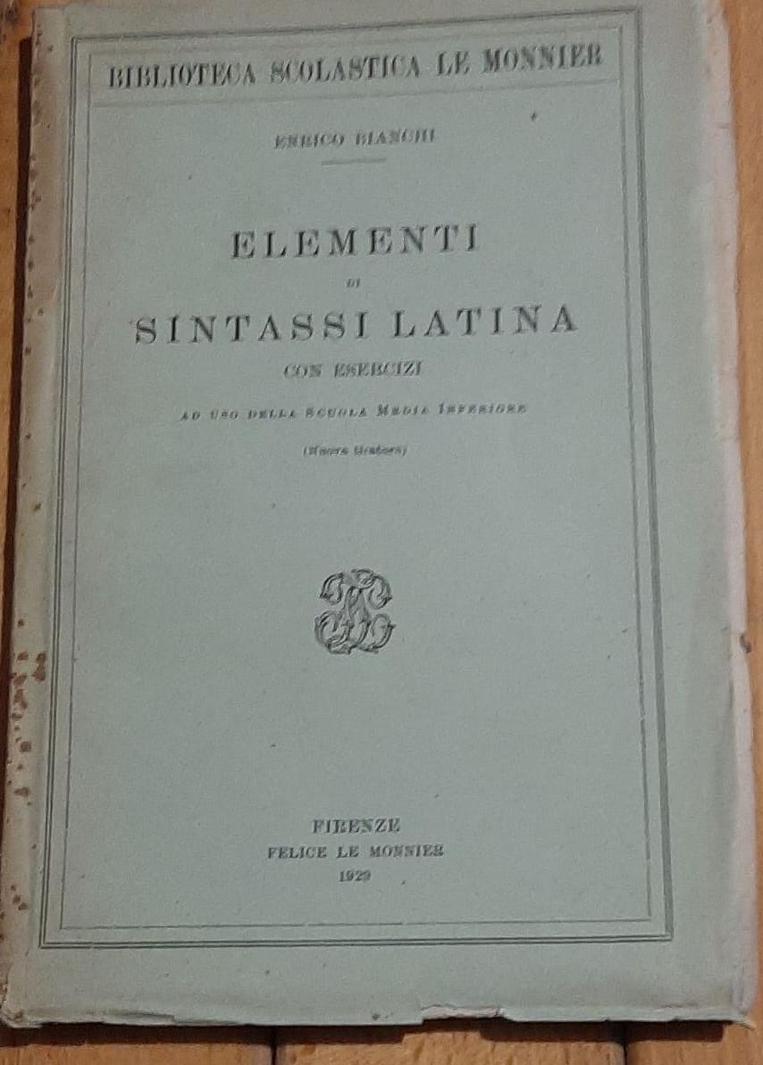 ELEMENTI DI SINTASSI LATINA - copertina