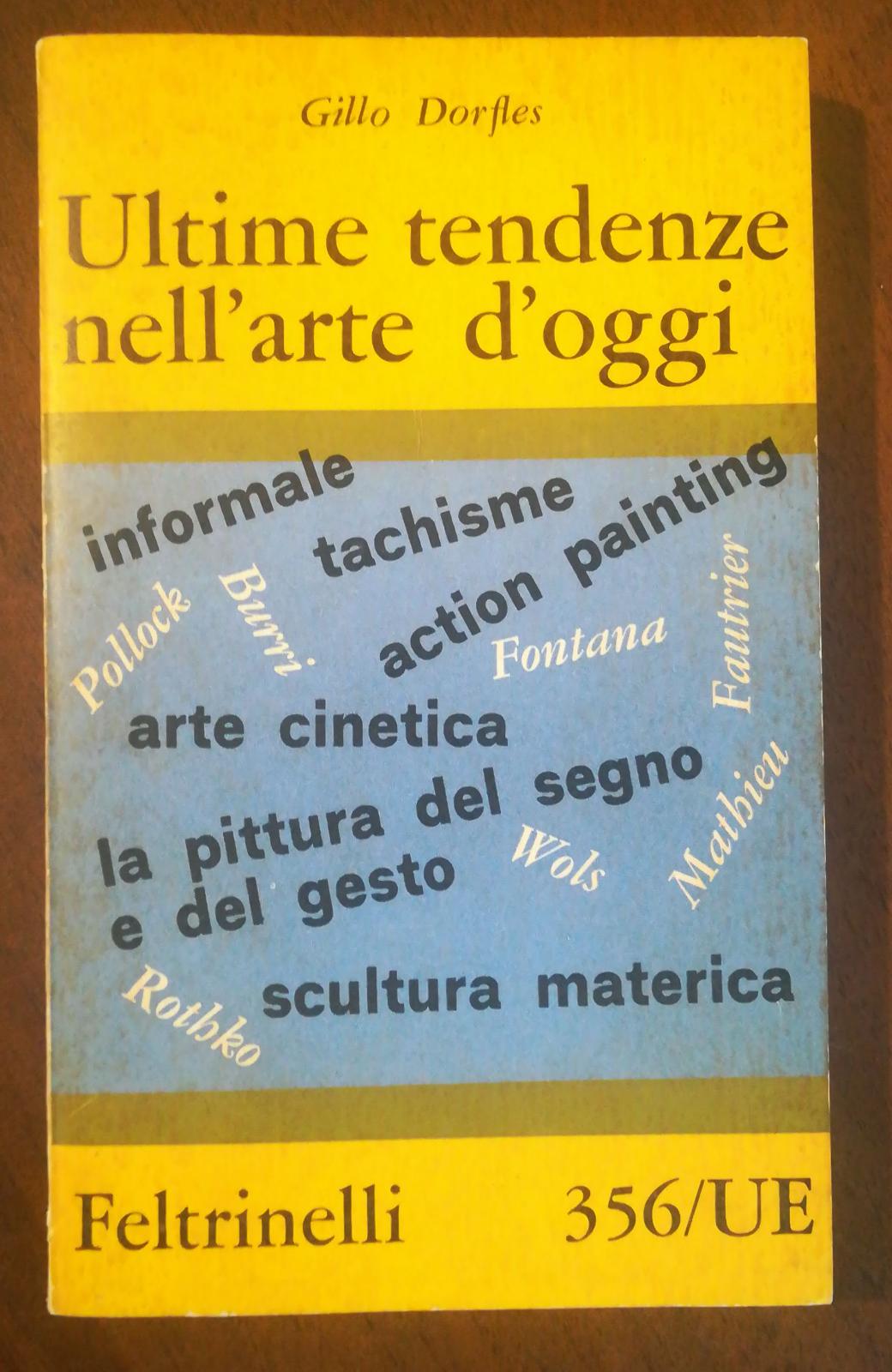 ULTIME TENDENZE NELL'ARTE D'OGGI - copertina