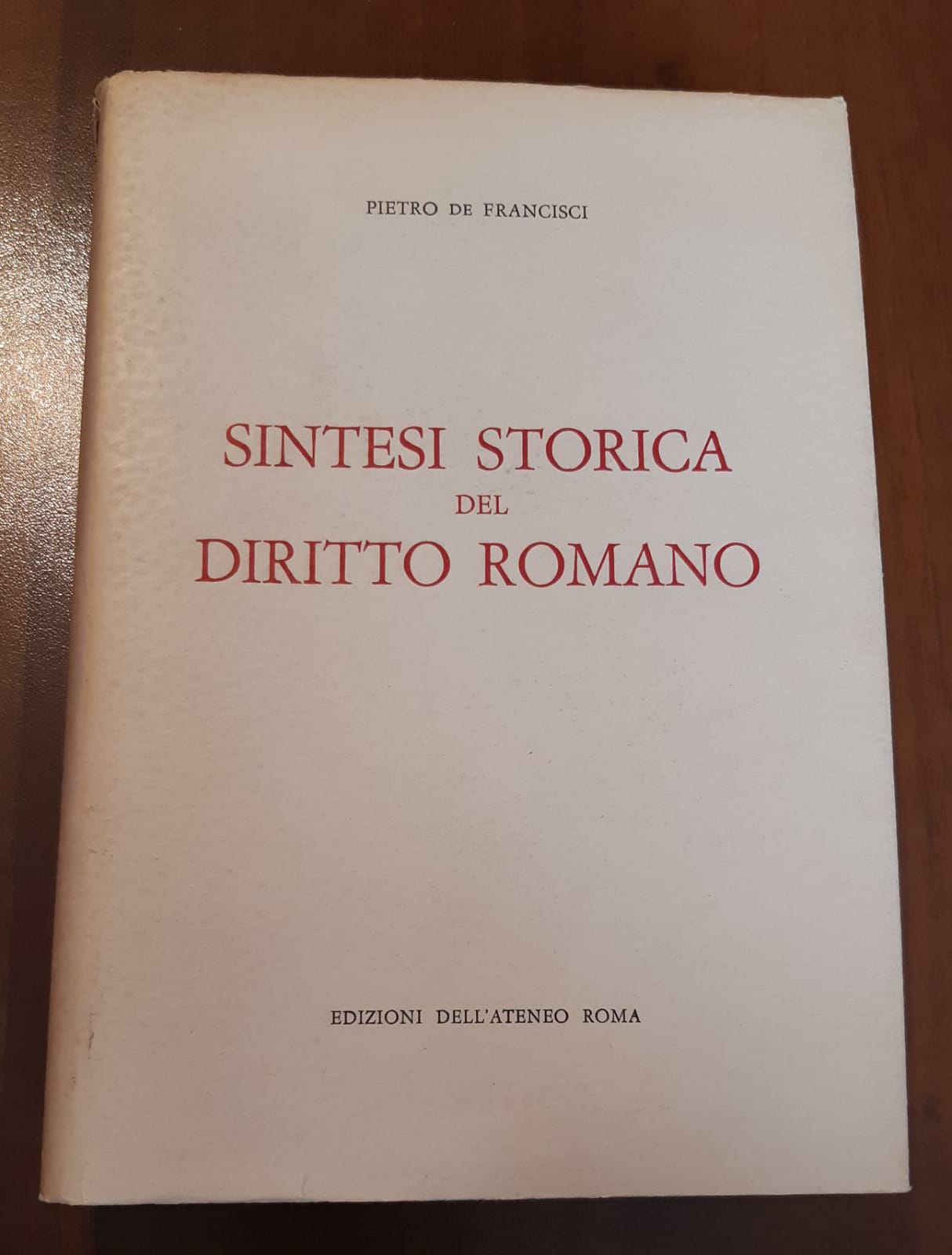 Sintesi Storica del diritto Romano - copertina