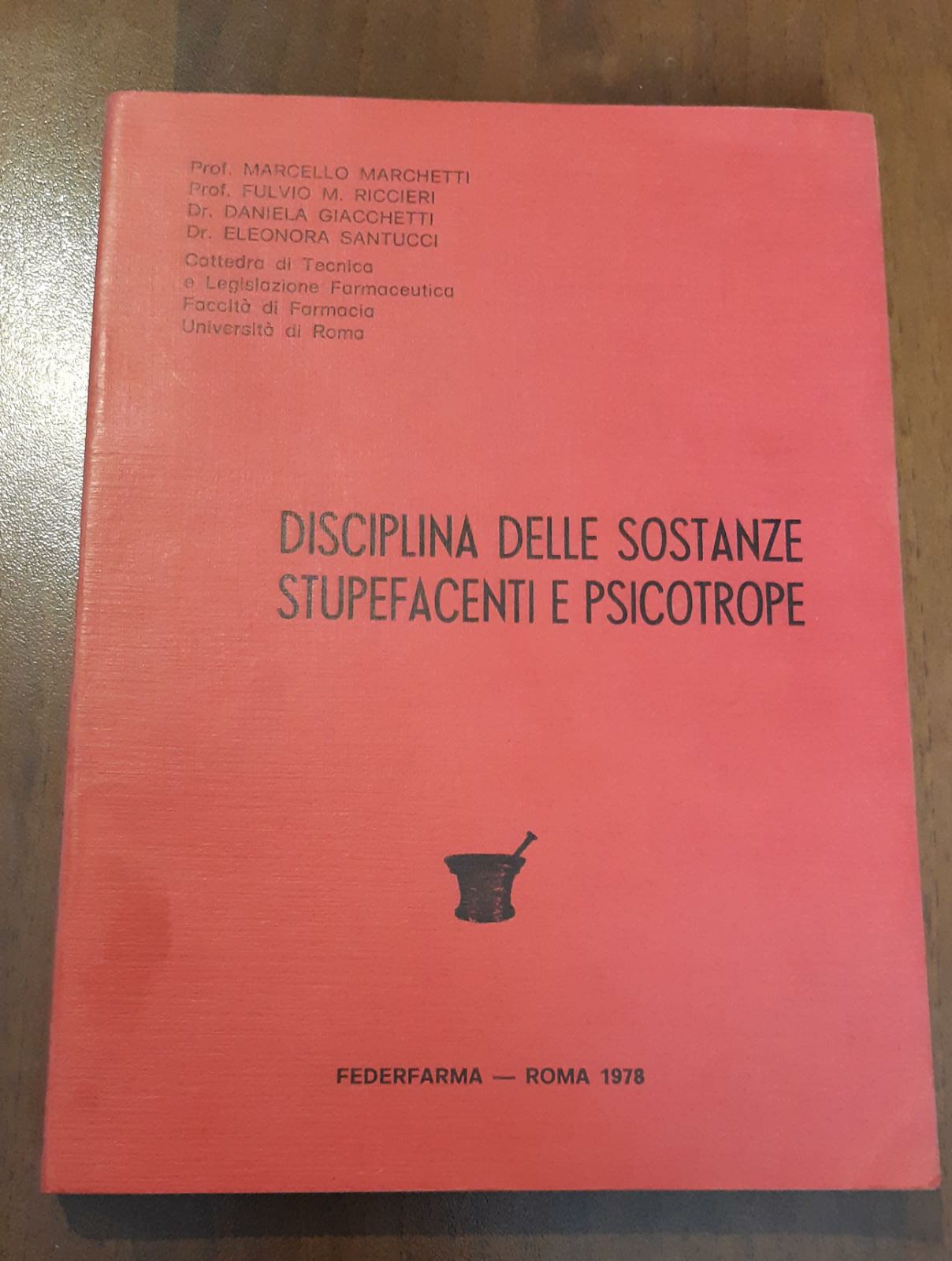 Disciplina delle sostanze stupefacenti e psicotrope - copertina