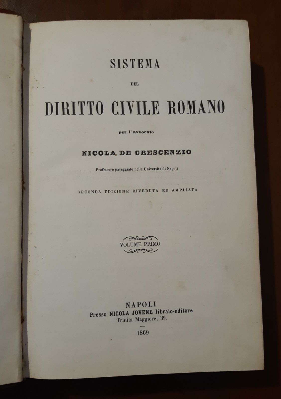 Sistema del Diritto civile Romano - copertina