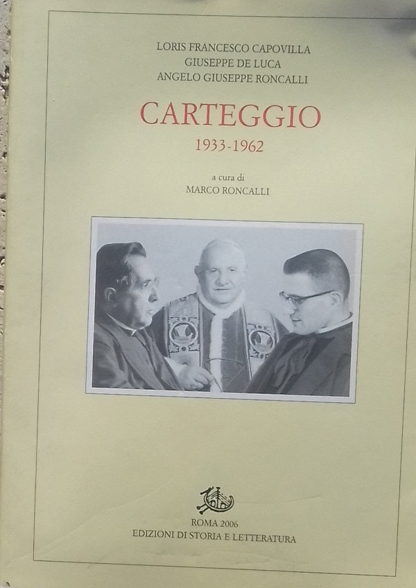 Carteggio 1933-1962 - copertina