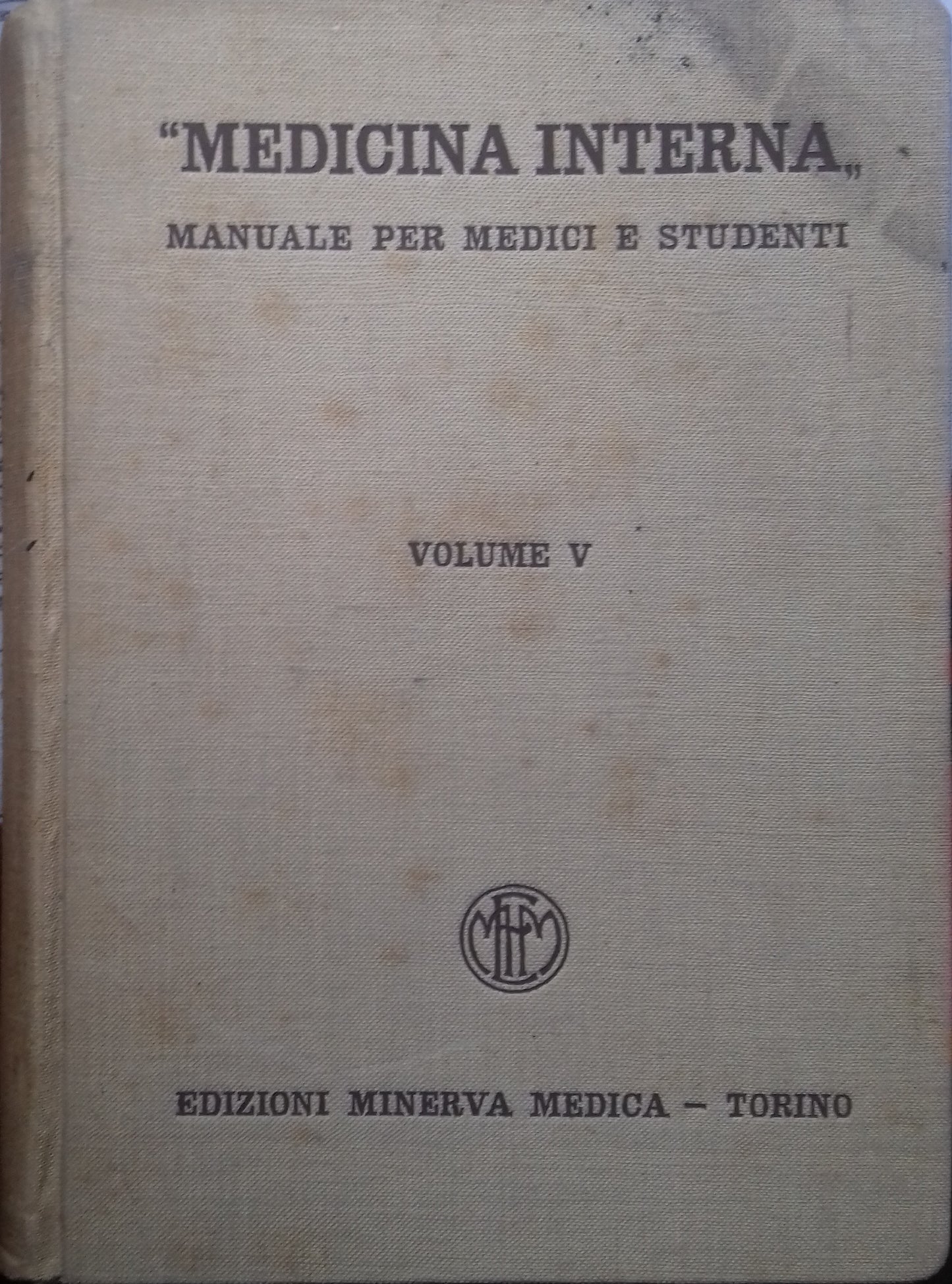 Medicina interna. Manuale per medici e studenti. Volume V - copertina