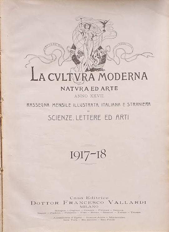 La cultura moderna. Natura e Arte, anno XXVII. - copertina