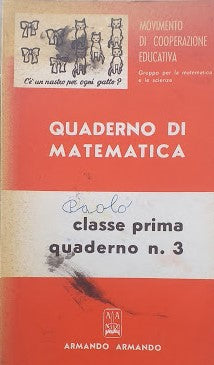 Quaderno di matematica. Classe prima, quaderno n. 3 - copertina