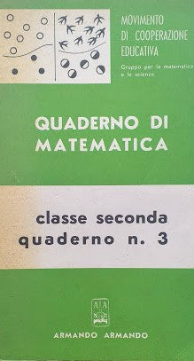 Quaderno di matematica. Classe seconda quaderno n. 3 - copertina