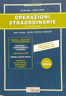 Operazioni straordinarie - copertina