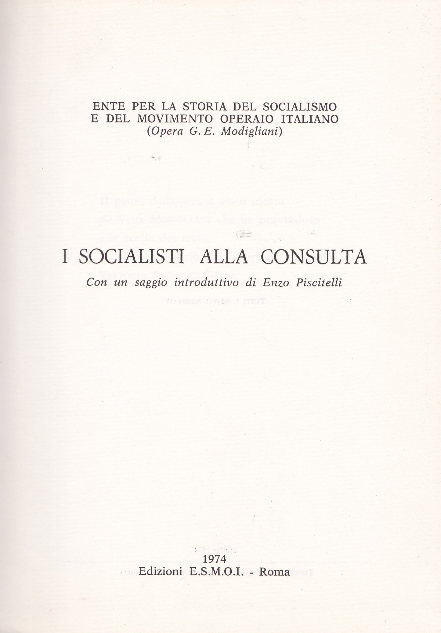 I socialisti alla Consulta - copertina