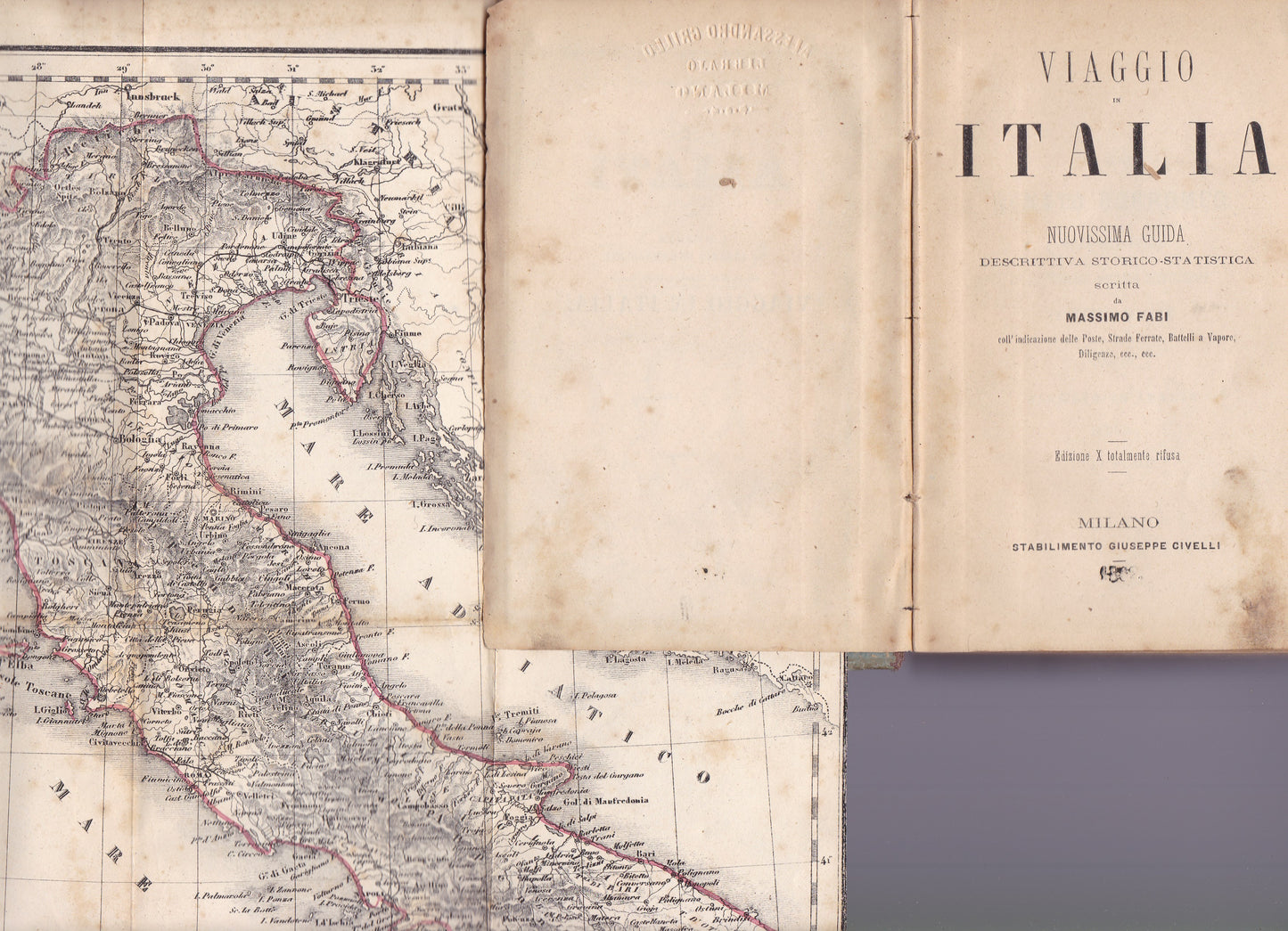 Viaggio in Italia. Nuovissima guida descrittiva storico-artistica. - copertina