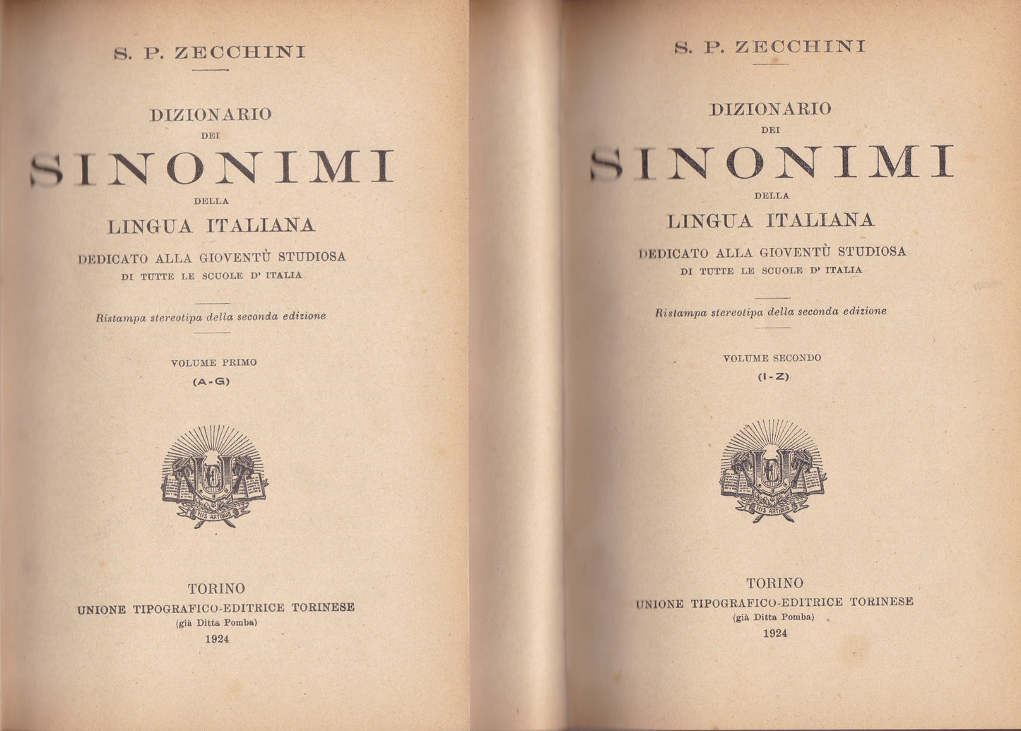 Dizionario dei sinonimi della lingua italiana - copertina