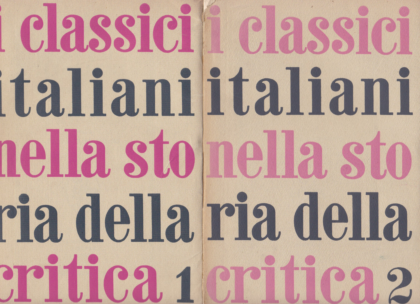 I calssici italiani nella storia della critica. I. II. - copertina