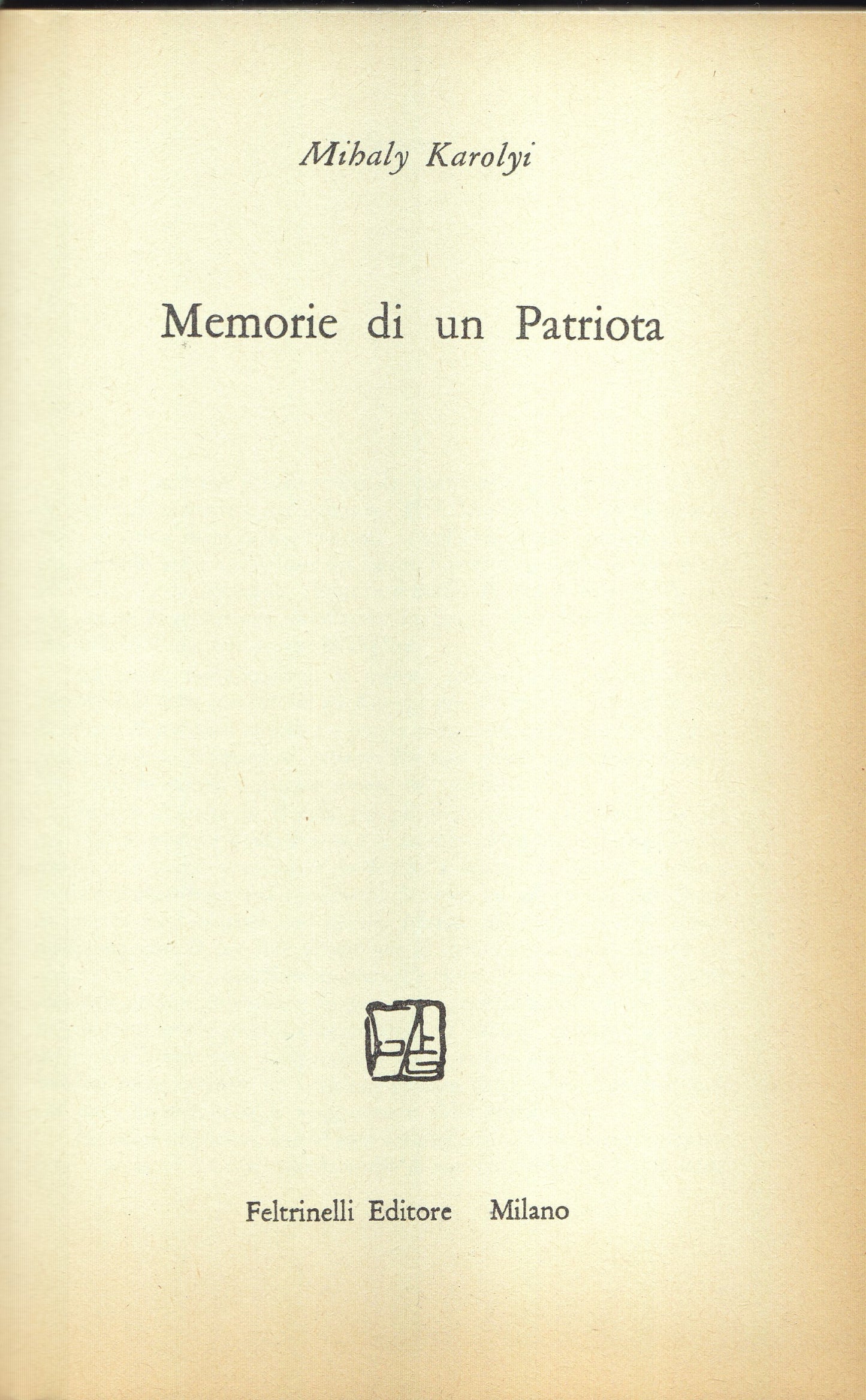 Memorie di un Patriota - copertina