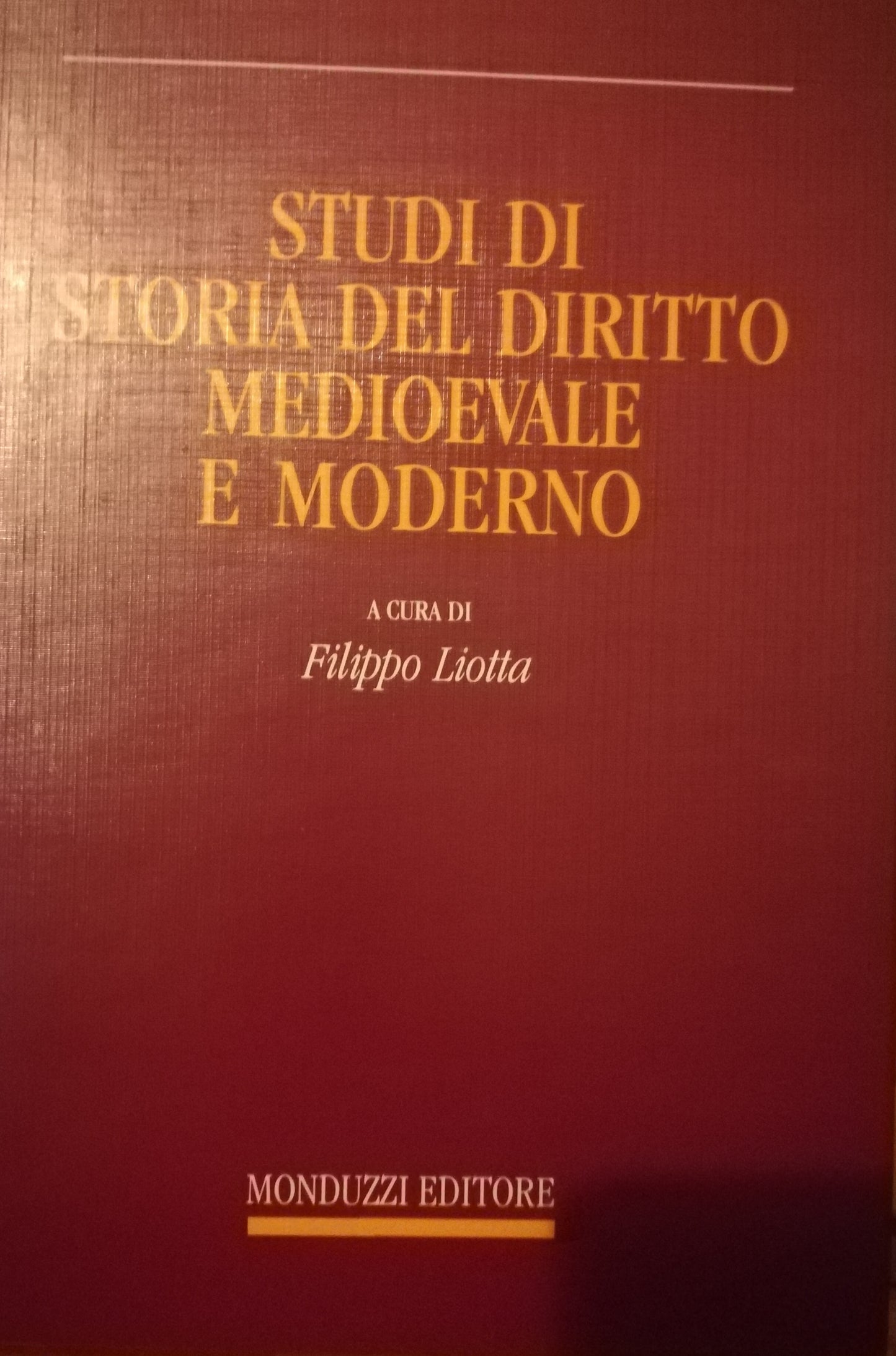 Studi di storia del diritto medioevale e moderno - copertina