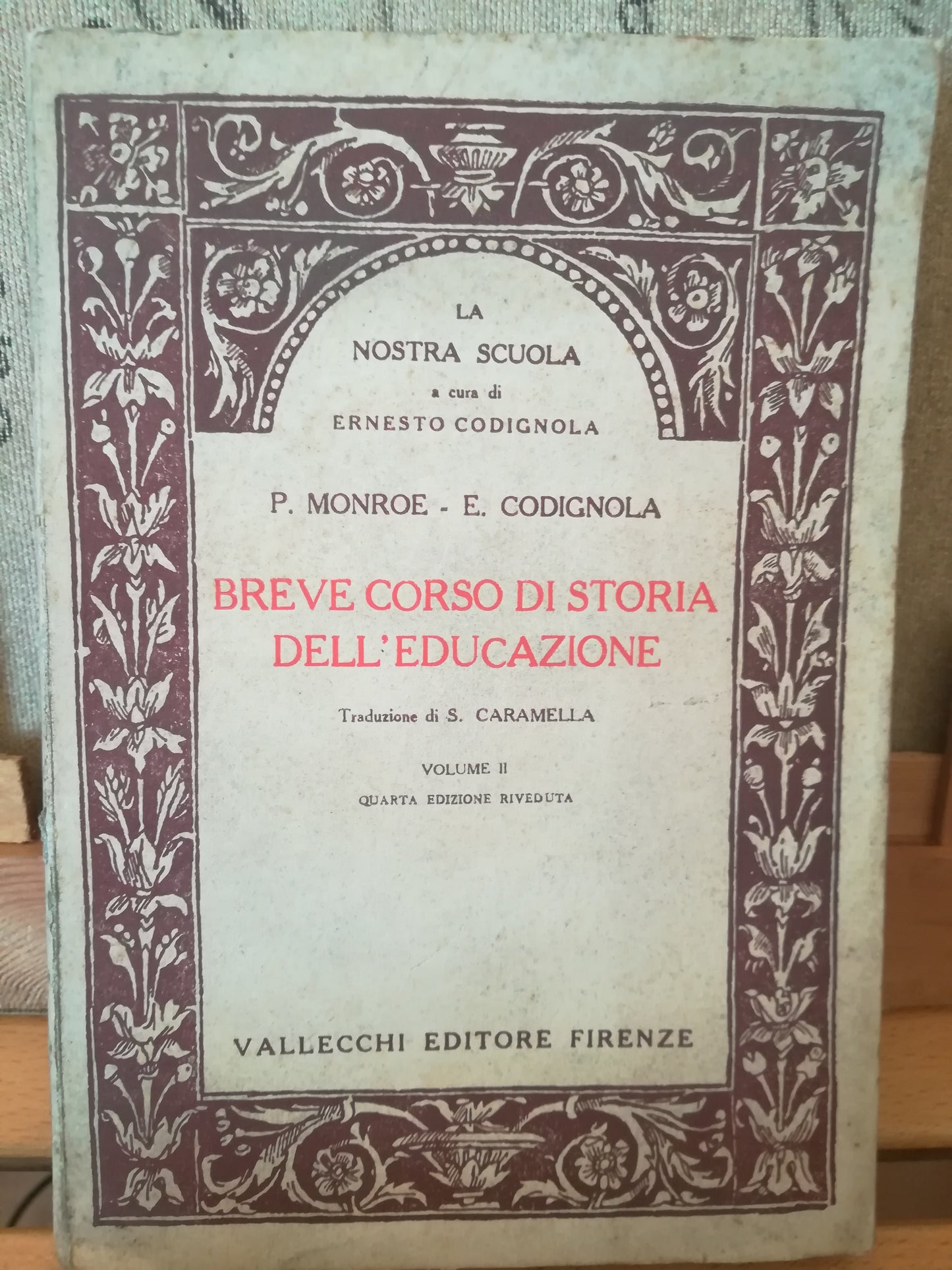 Breve corso di storia dell'educazione - copertina
