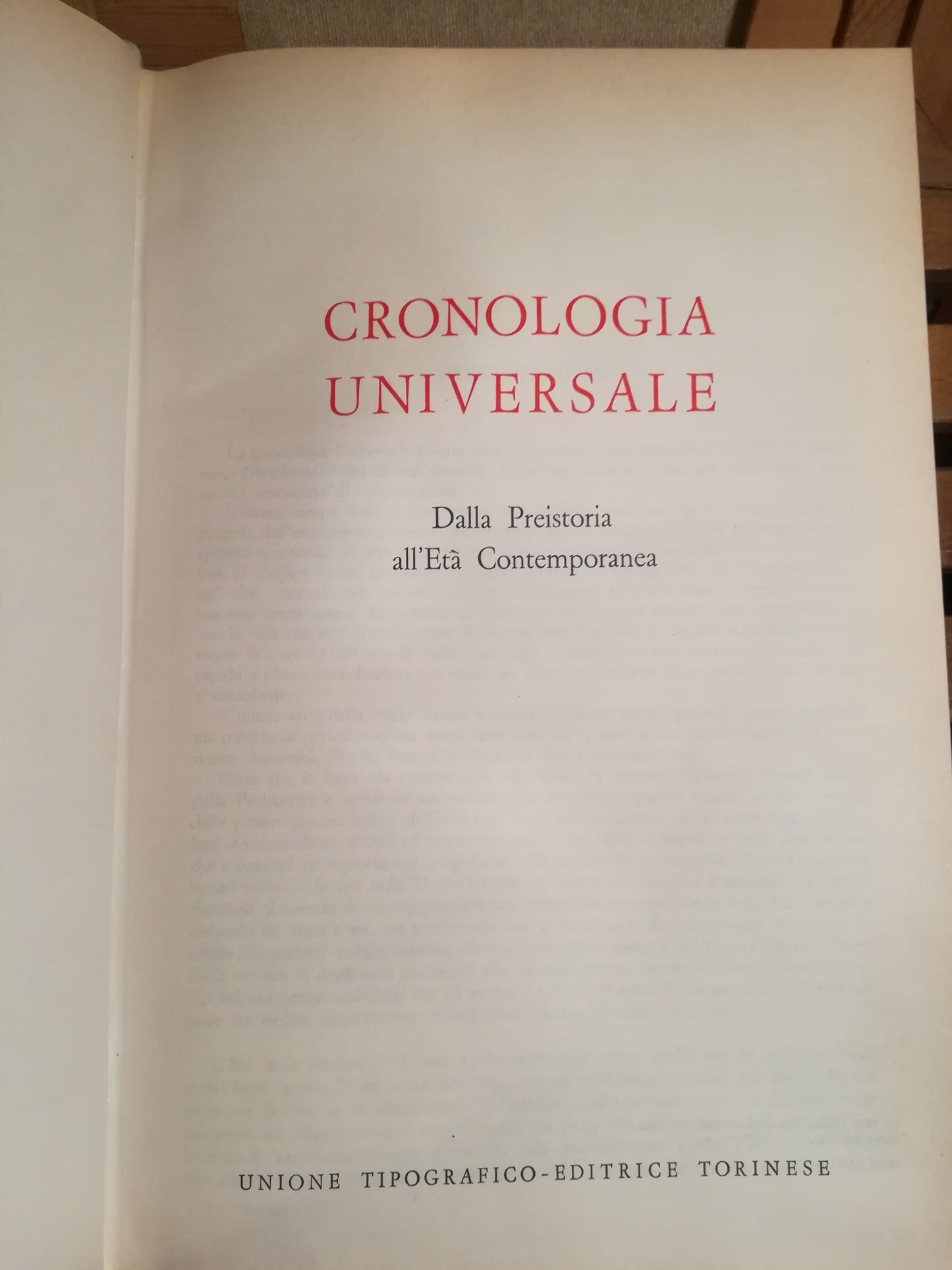 Cronologia universale. Dalla Preistoria all'Età Contemporanea. - copertina
