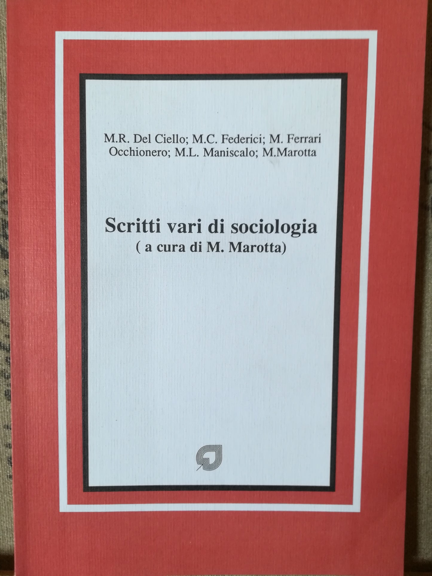 Scritti vari di sociologia - copertina