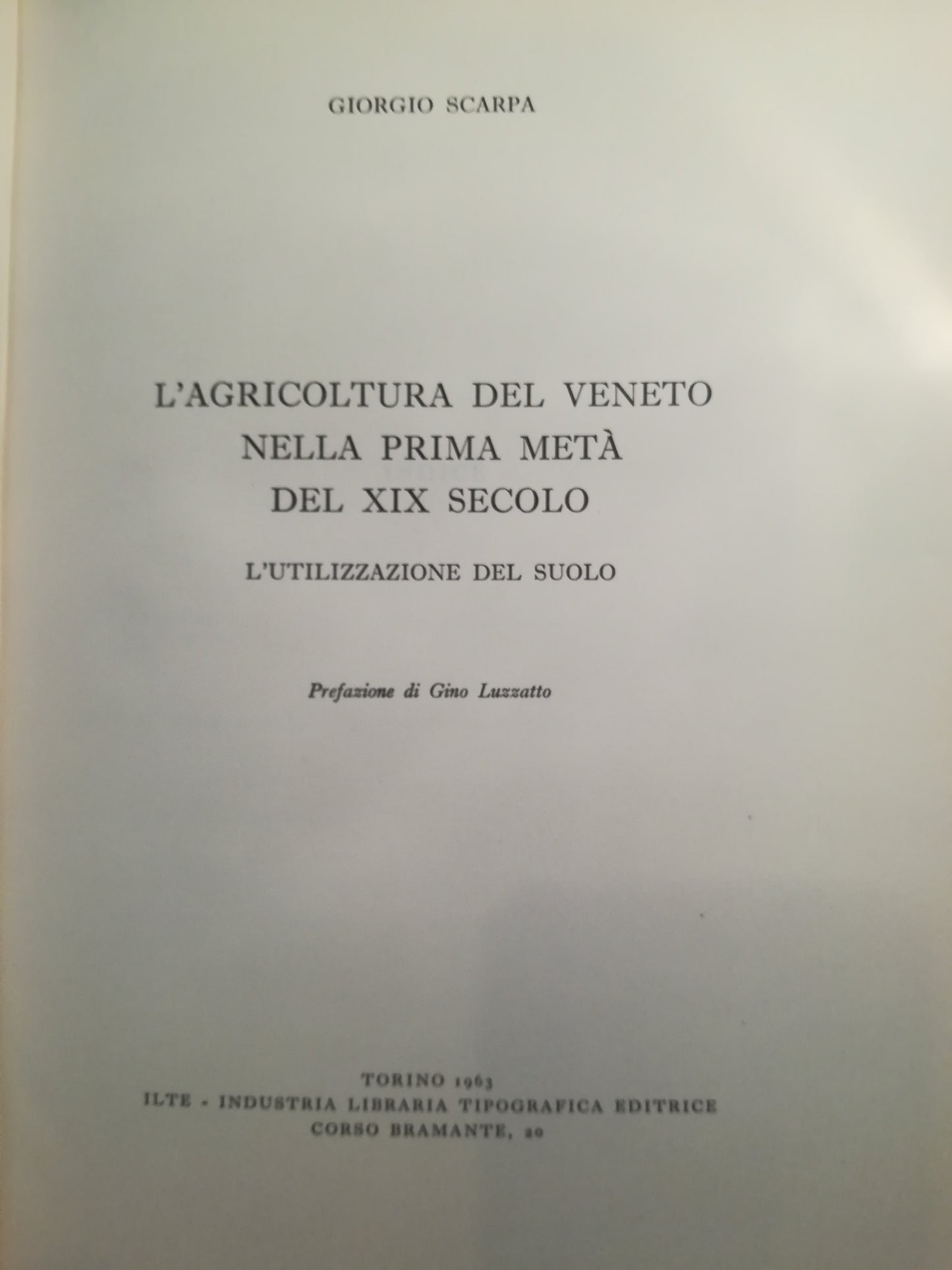 L'agricoltura del Veneto nella prima metà del XIX secolo. - copertina