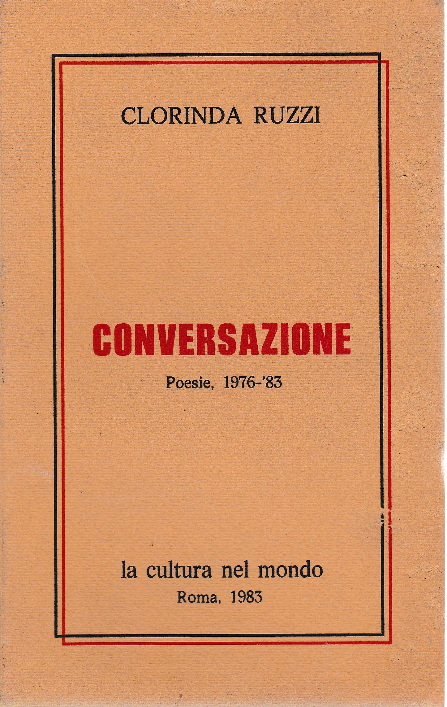 Conversazione. Poesie 1976-'83 - copertina