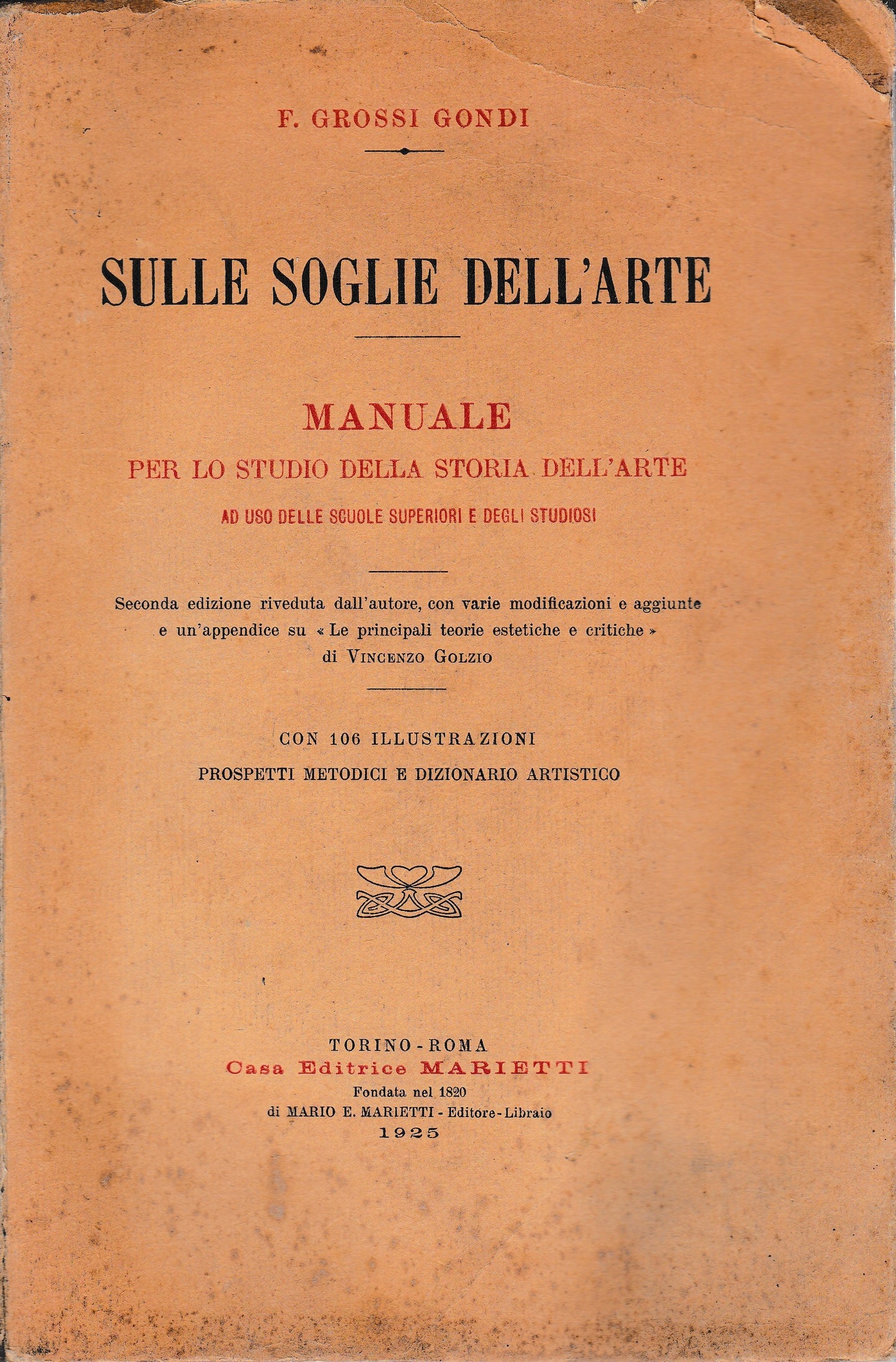 Sulle soglie dell'arte. Manuale per lo studio della storia dell'arte - copertina