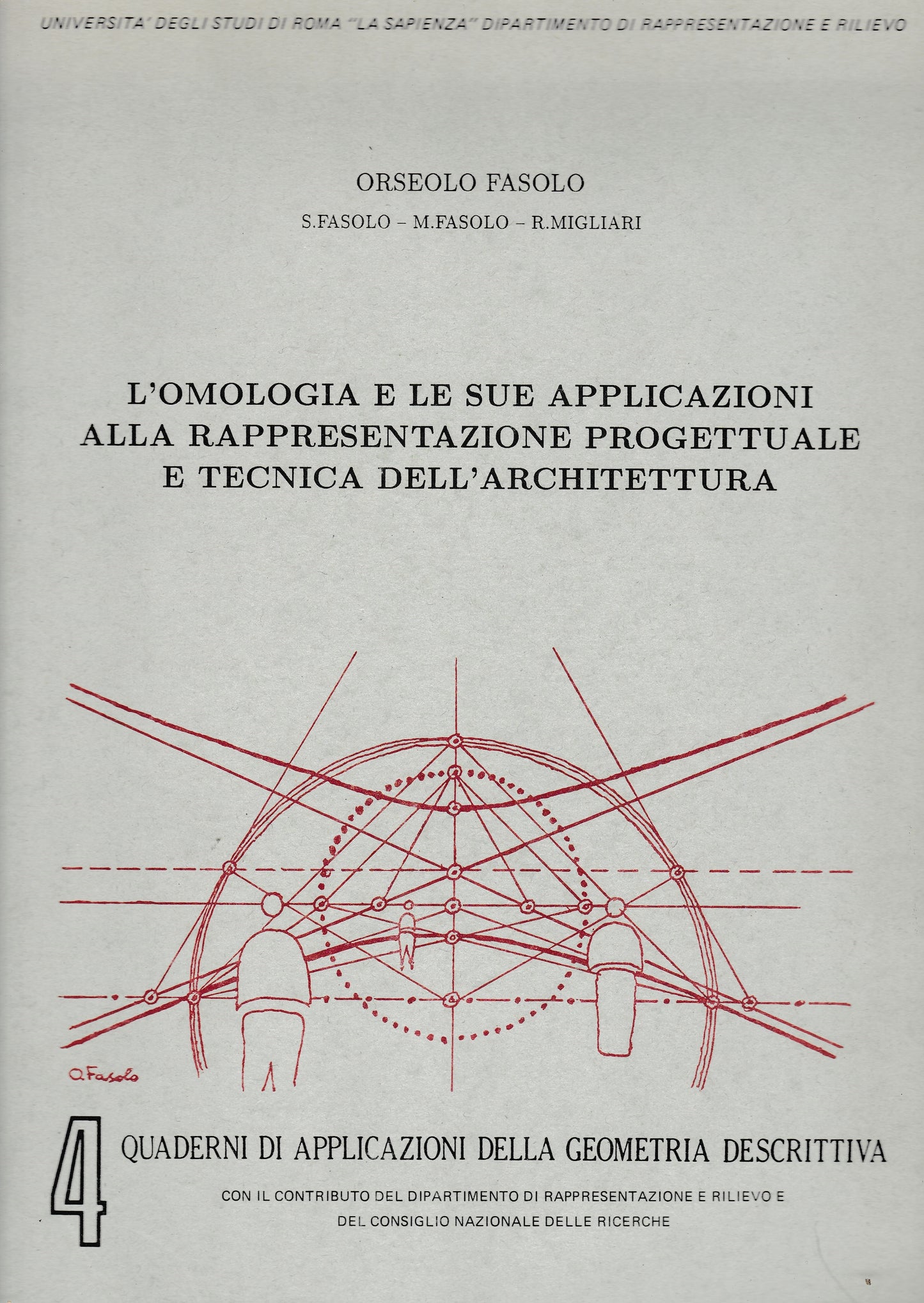 L'omologia e le sue applicazioni alla rappresentazione progettuale e tecnica dell'architettura - copertina