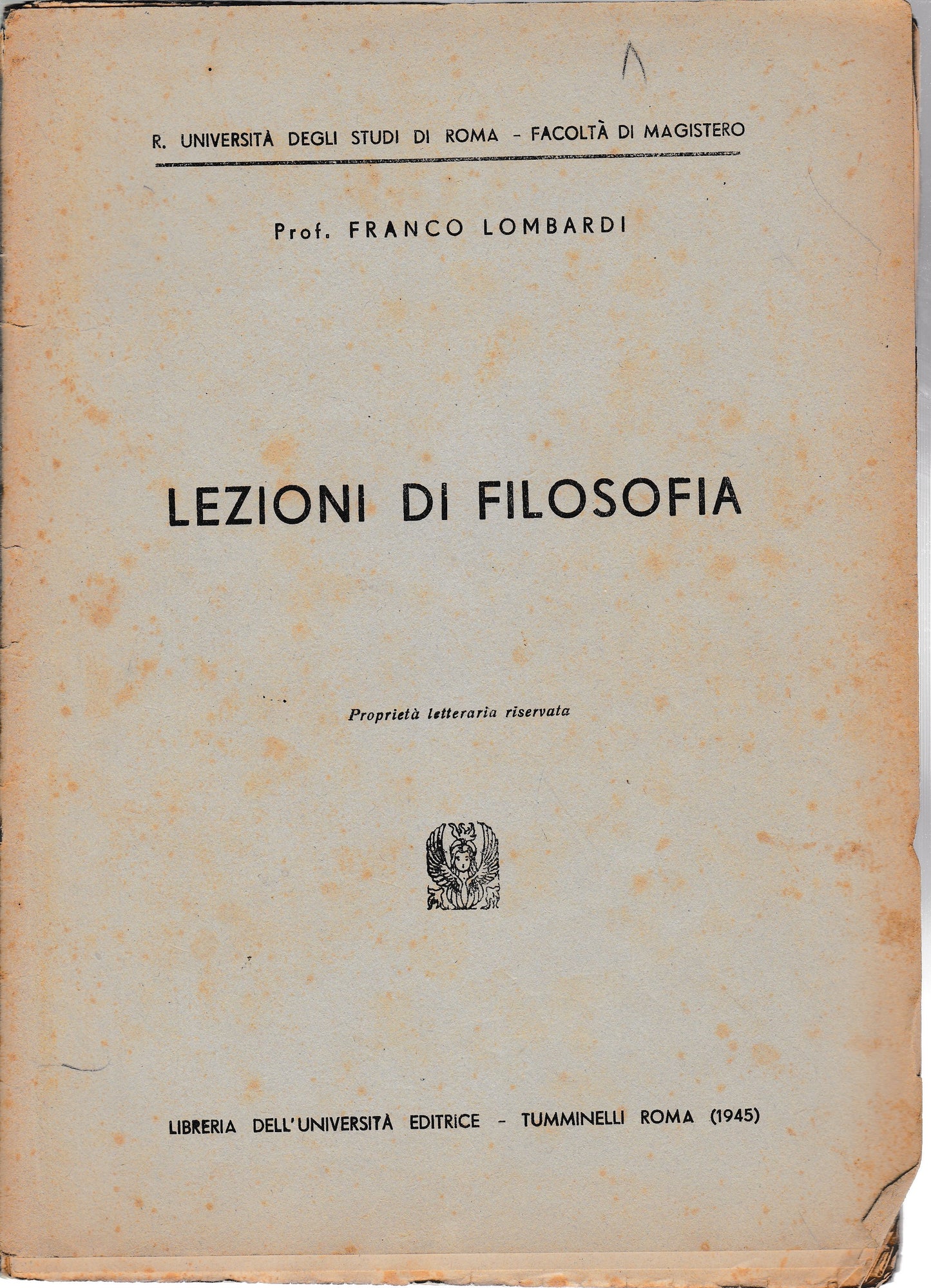 Lezioni di Filosofia - copertina