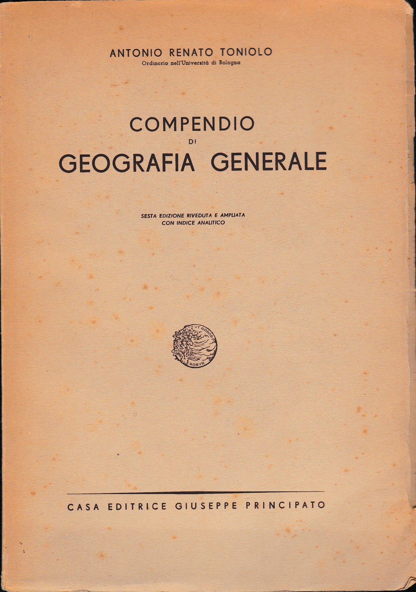 Compendio di geografia generale - copertina