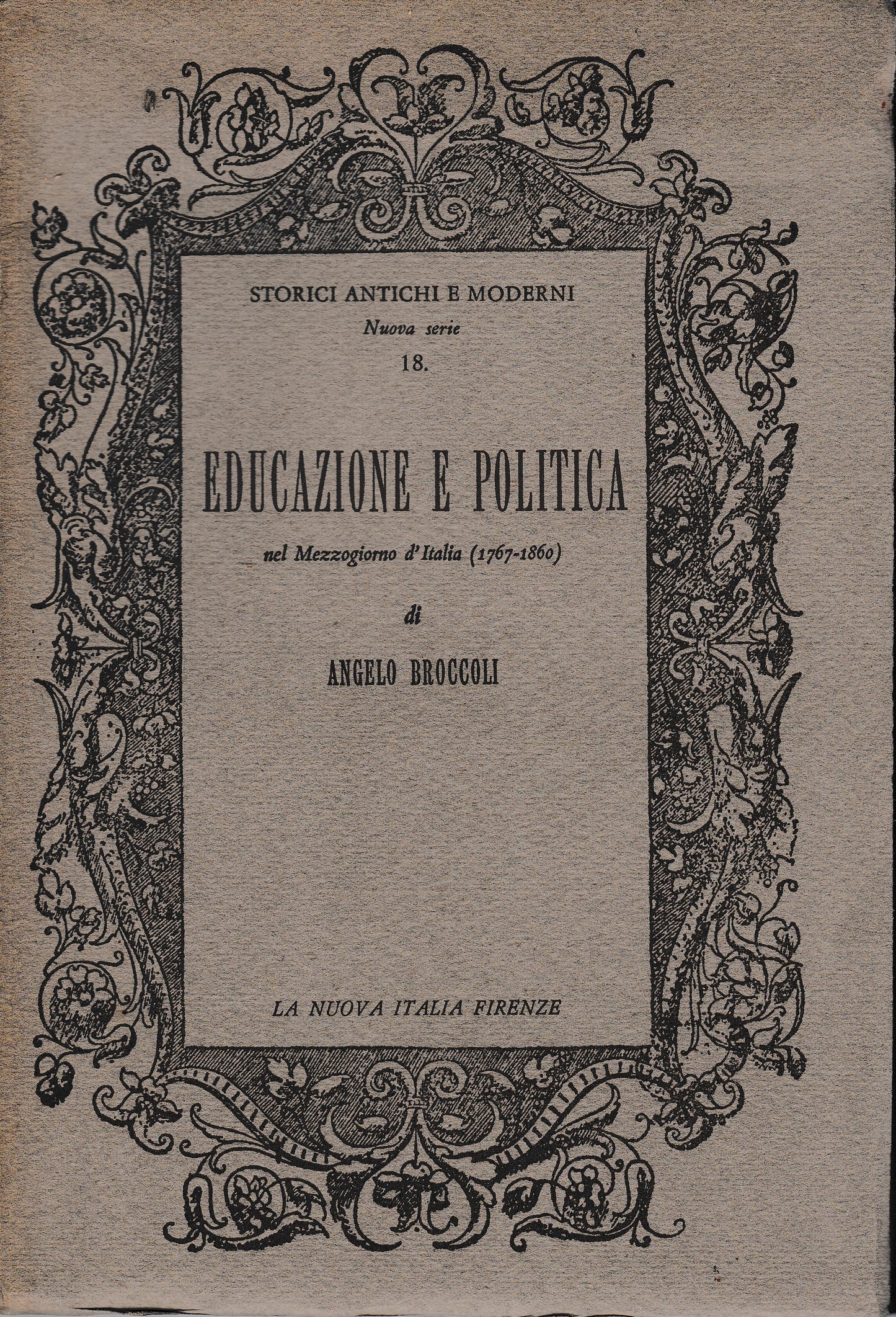 Educazione e politica nel Mezzogiorno d'Italia (1767-1860) - copertina