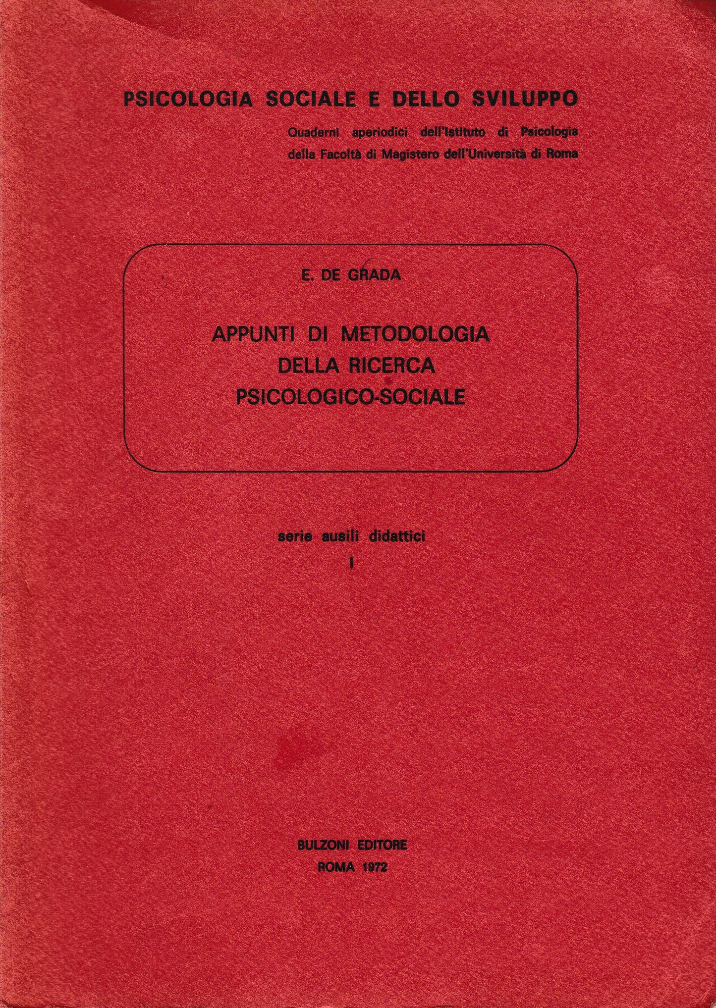 Appunti di metodologia della ricerca psicologico-sociale - copertina
