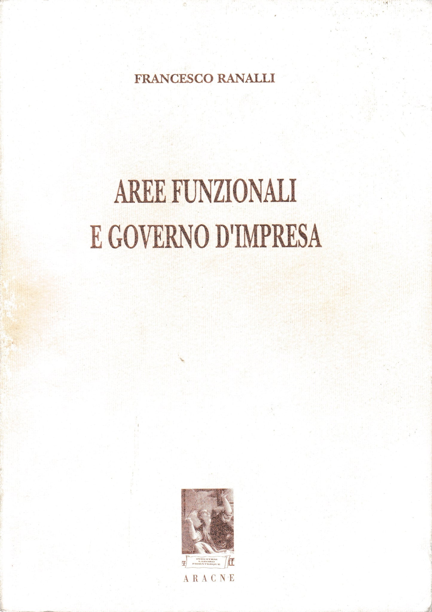 Aree funzionali e governo d'impresa - copertina
