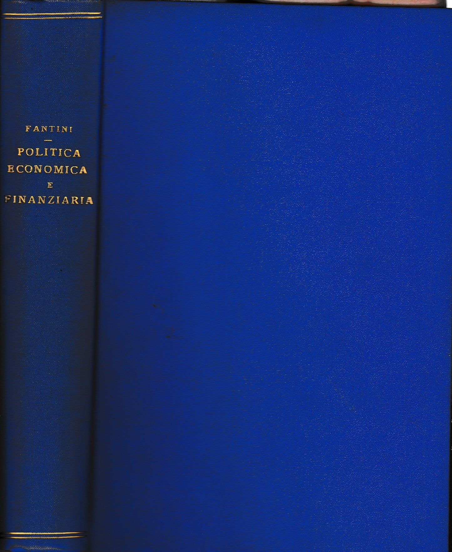 Trattato di politica economica e finanziaria - copertina