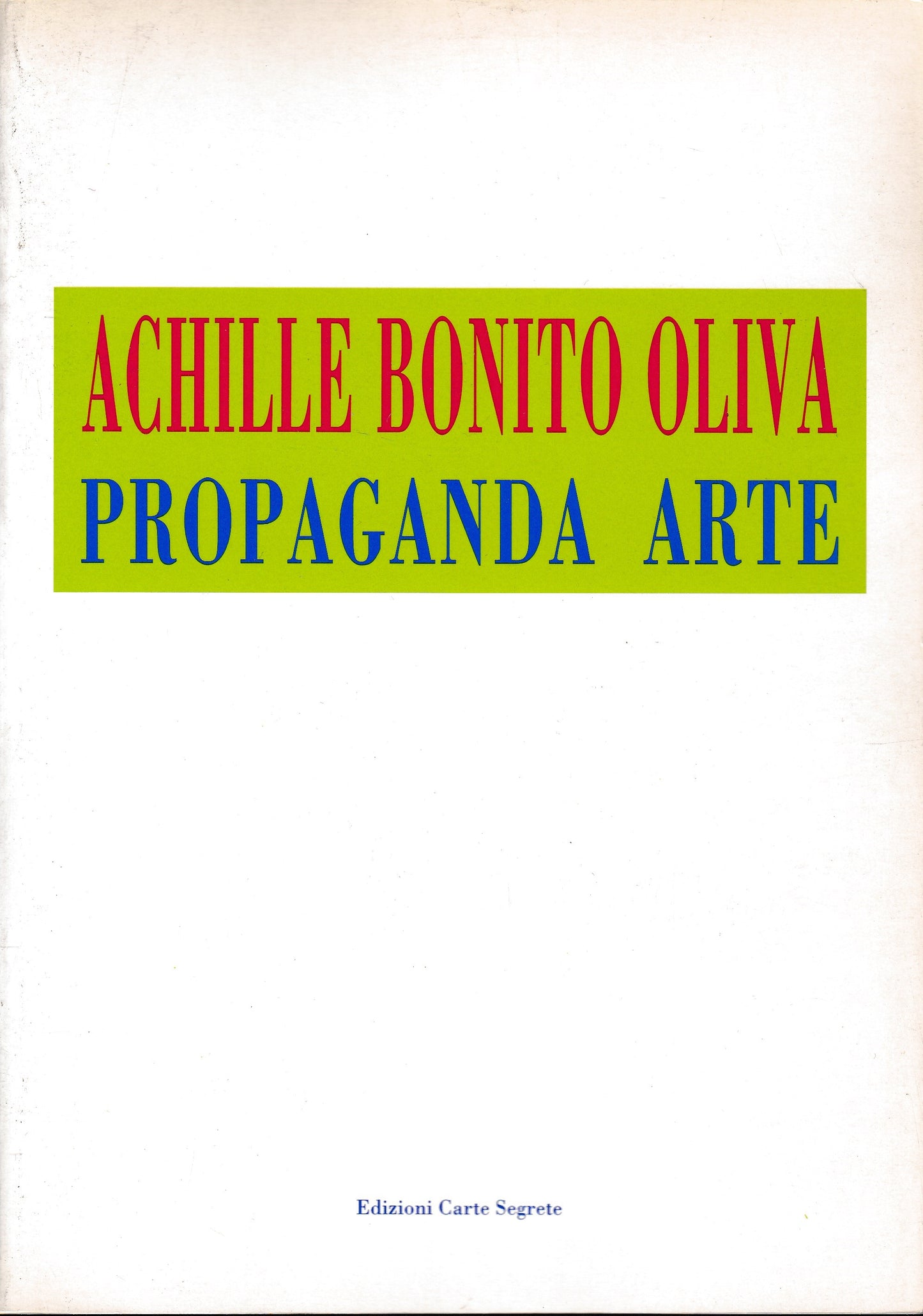 Propaganda arte - copertina