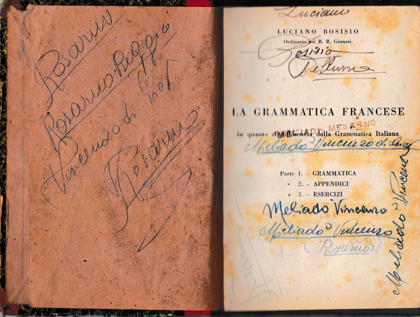 La Grammatica Francese in quanto si differenzia dalla Grammatica Italiana - copertina