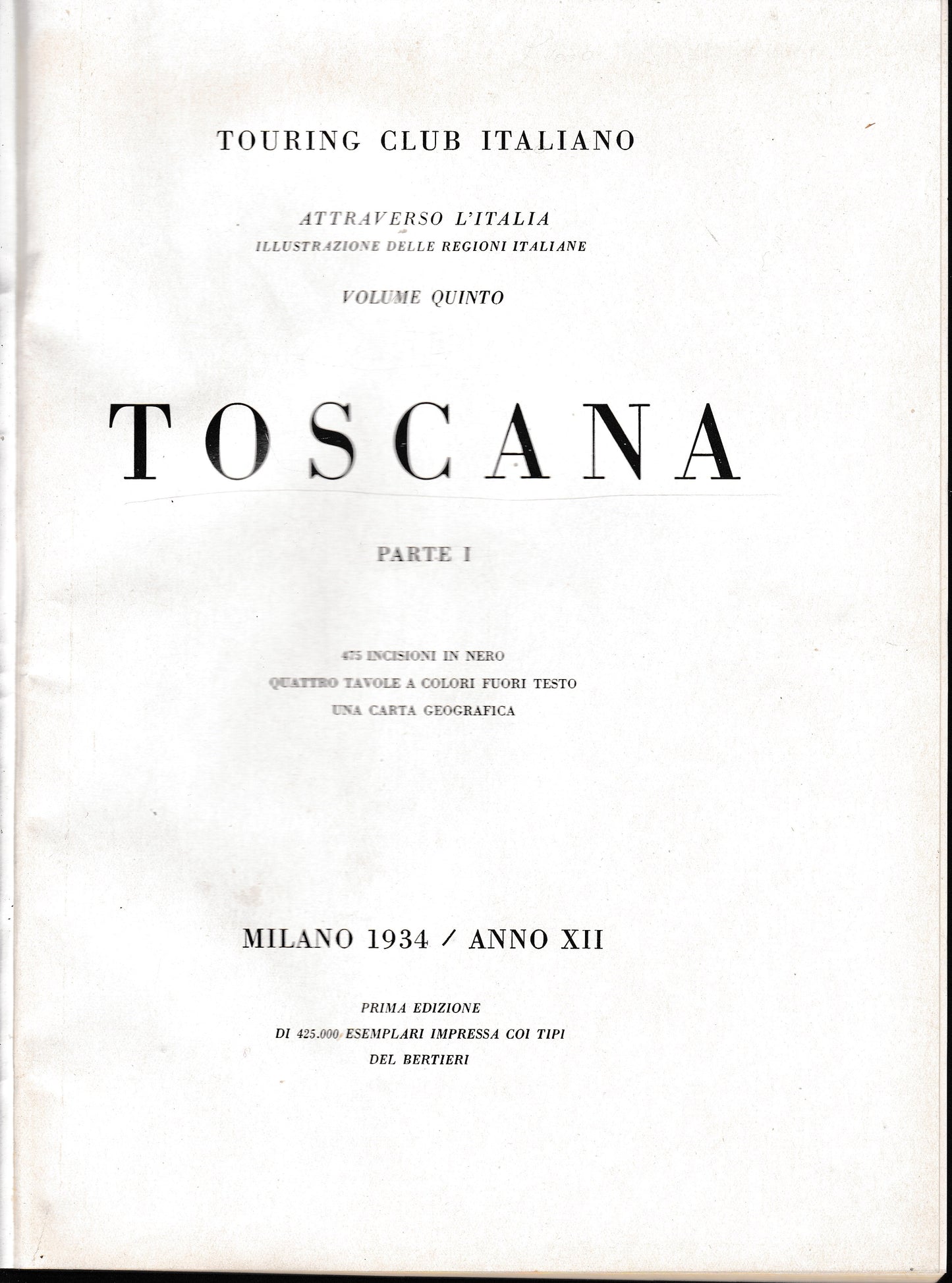 Arte in Toscana I^ e II^ parte - vol. V° e VI°(In unico esemplare) - copertina