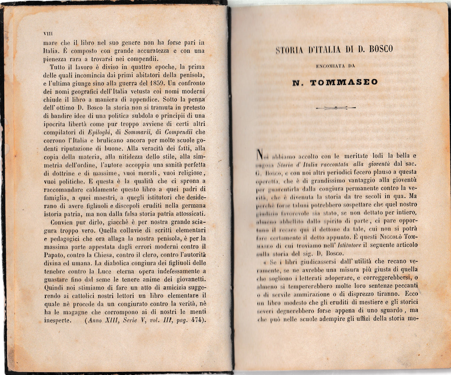 Storia d'Italia di D. Bosco - copertina