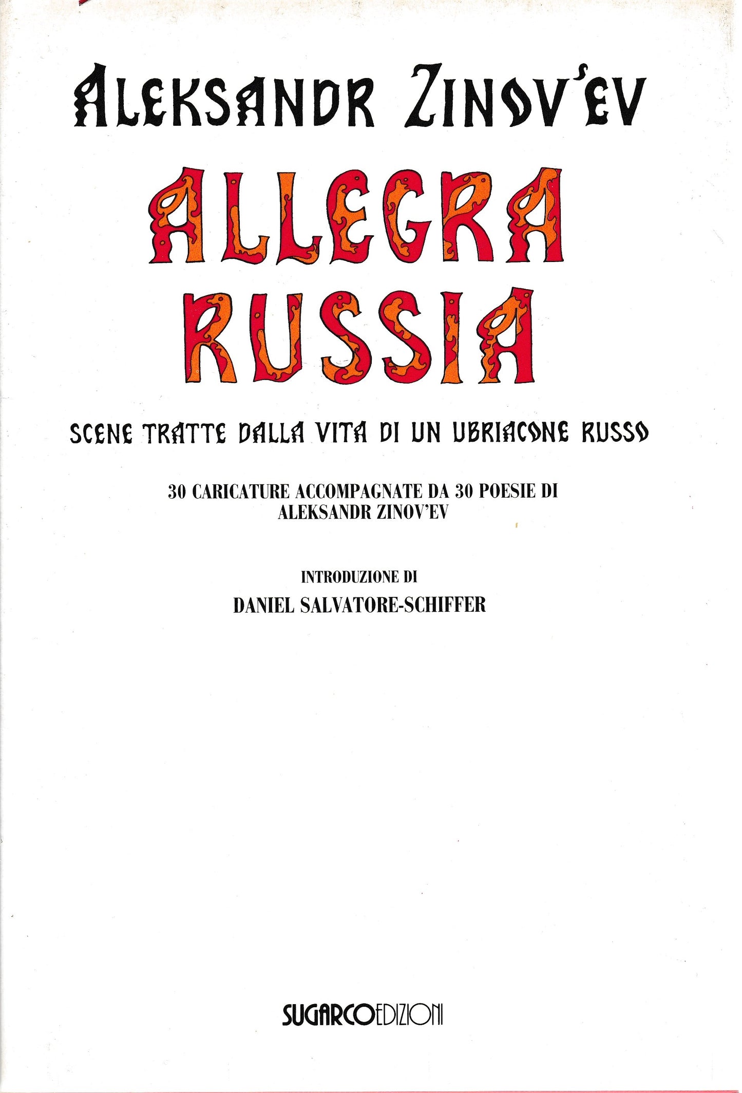 Allegra Russia. Scene tratte dalla vita di un ubriacone russo. Bilingue Russo-Italiano - copertina
