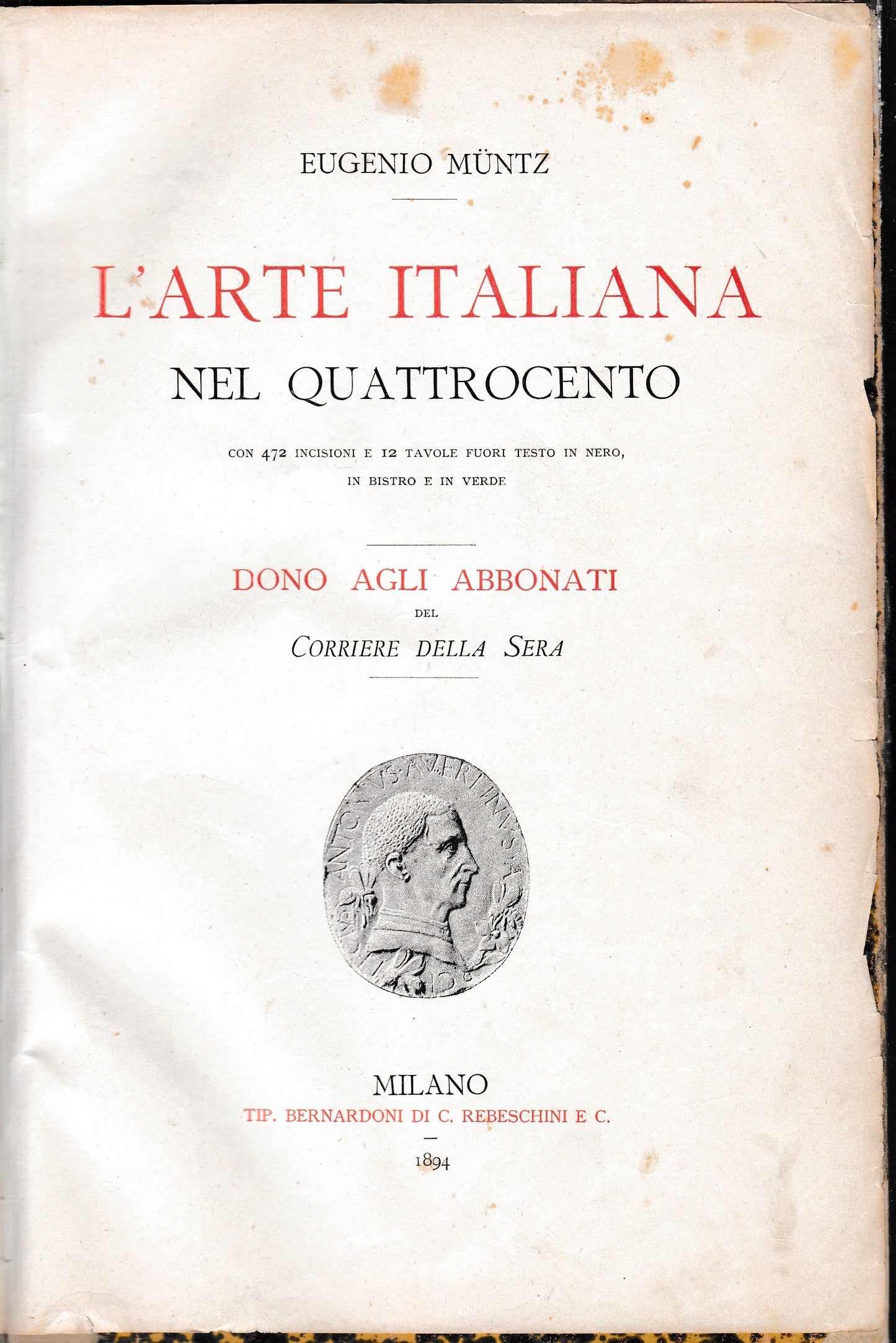 L'arte italiana nel quattrocento - copertina