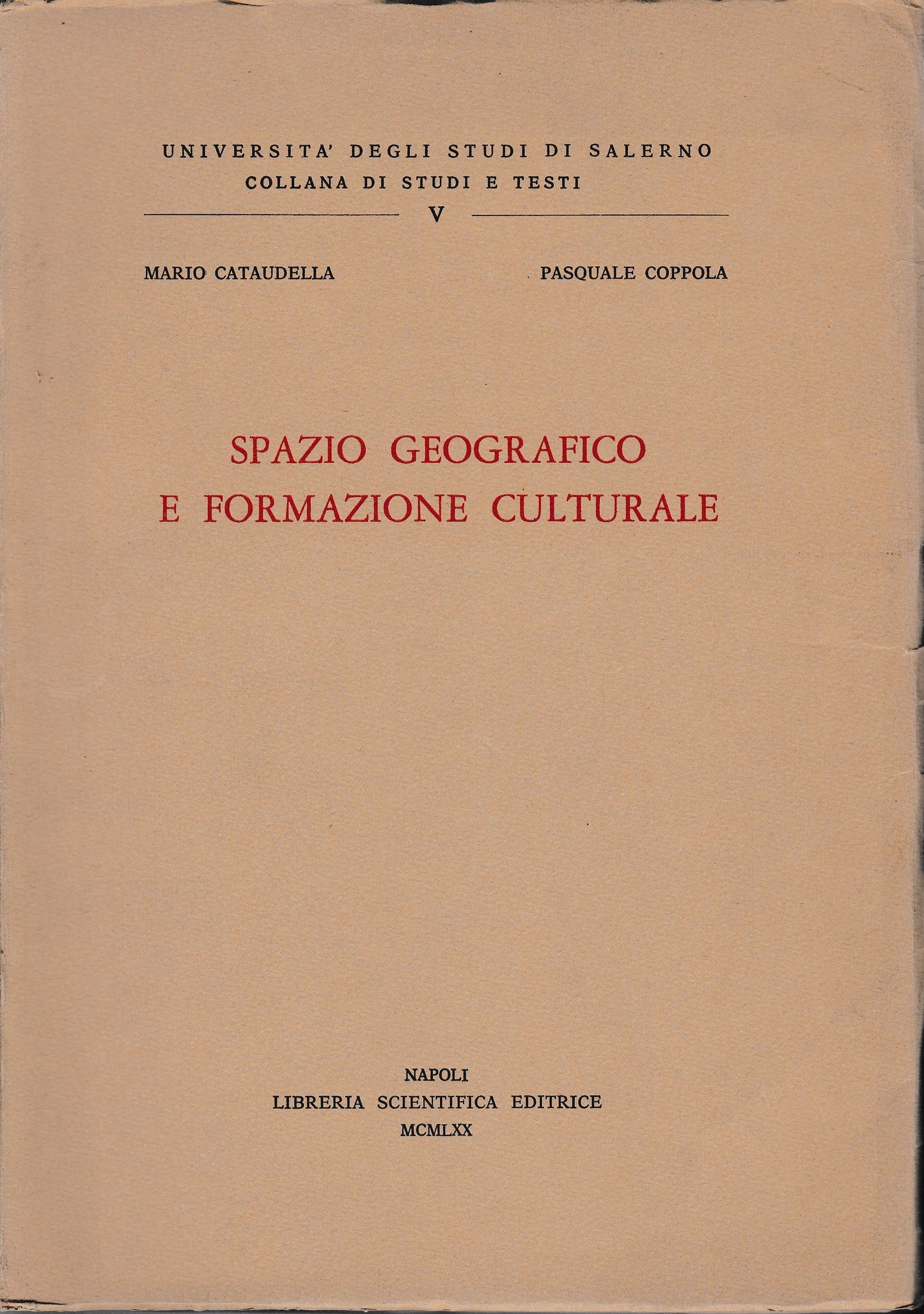 Spazio geografico e formazione culturale - copertina