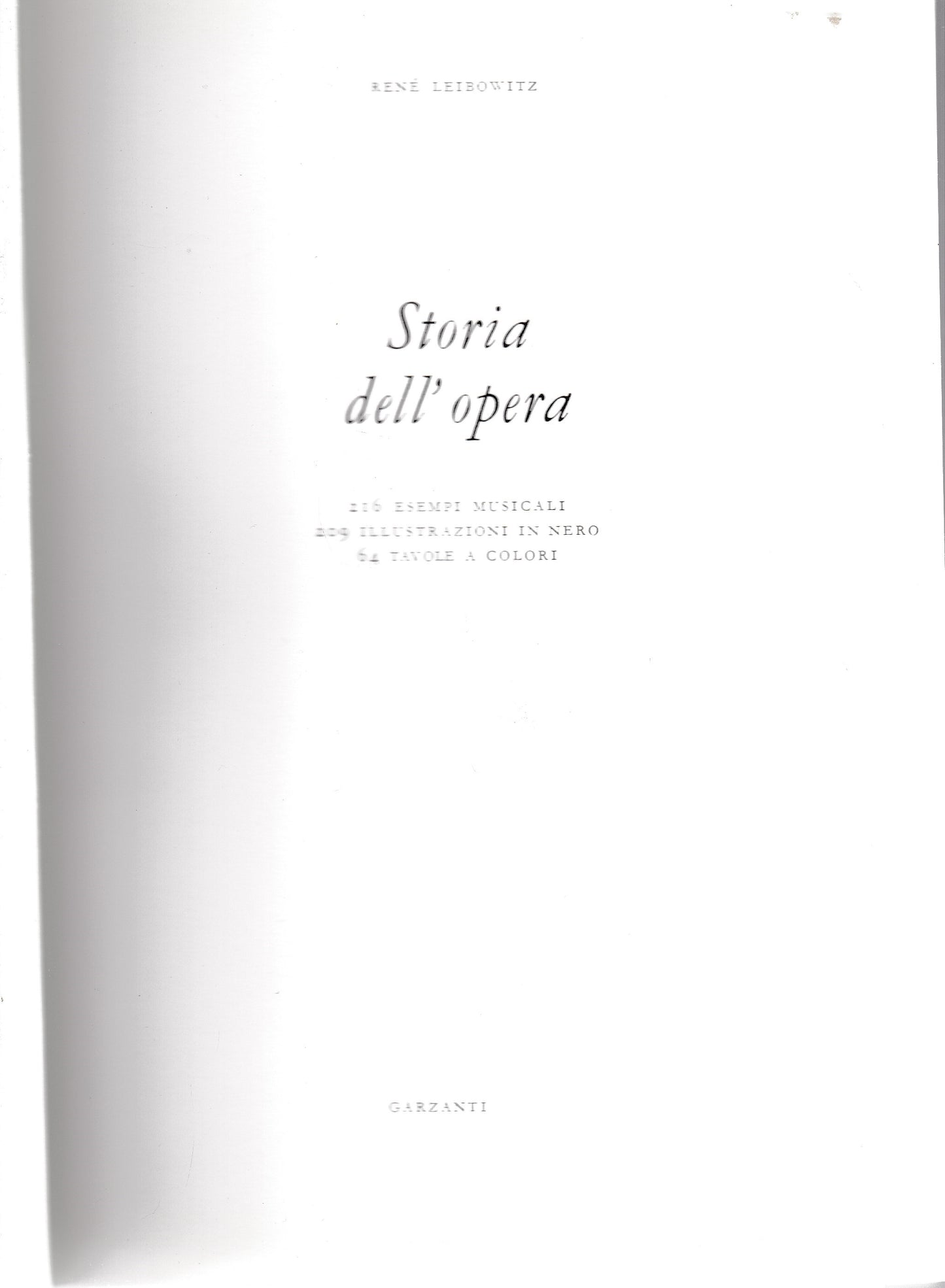 Storia dell'opera - copertina