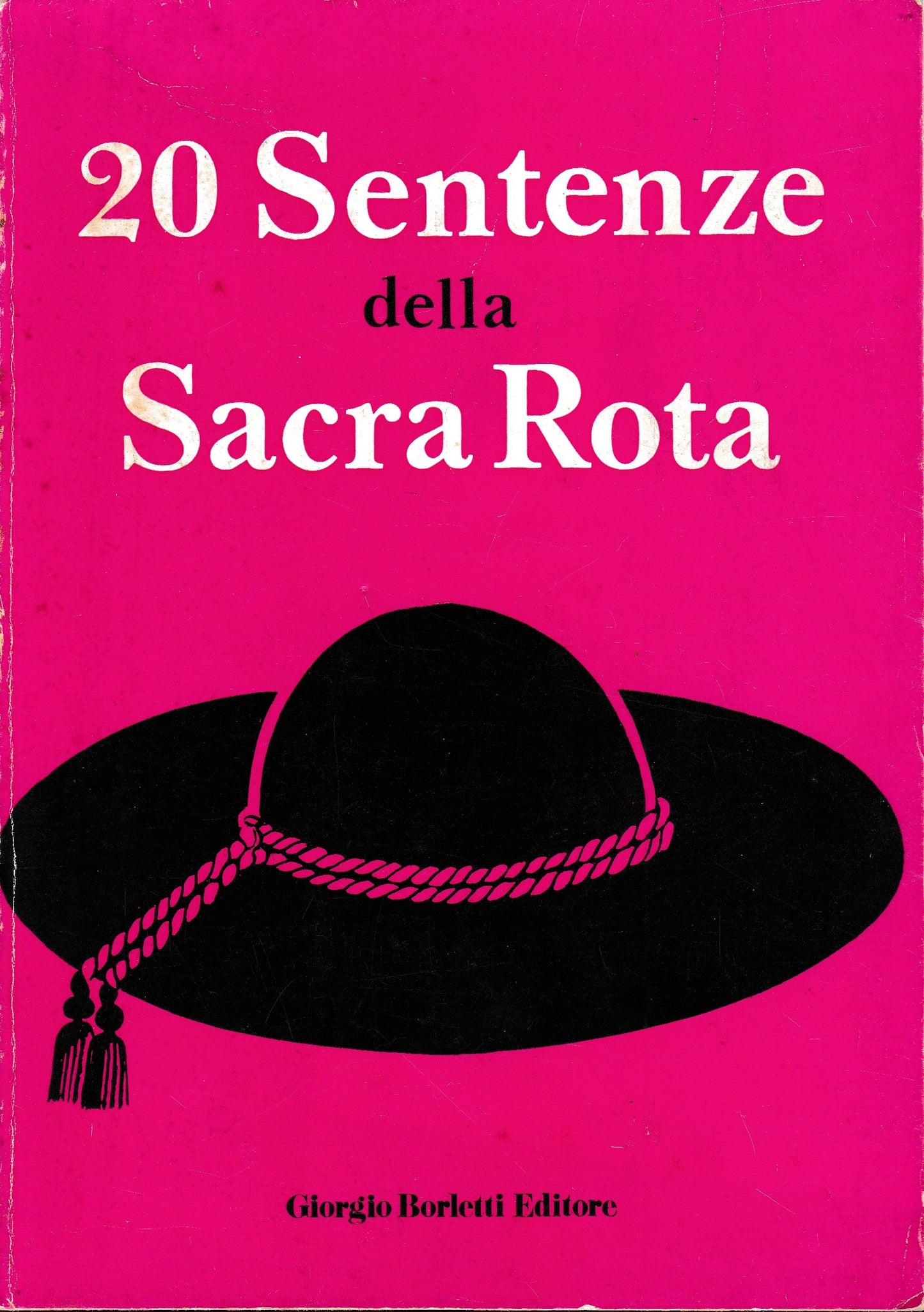 20 Sentenze della Sacra Rota - copertina