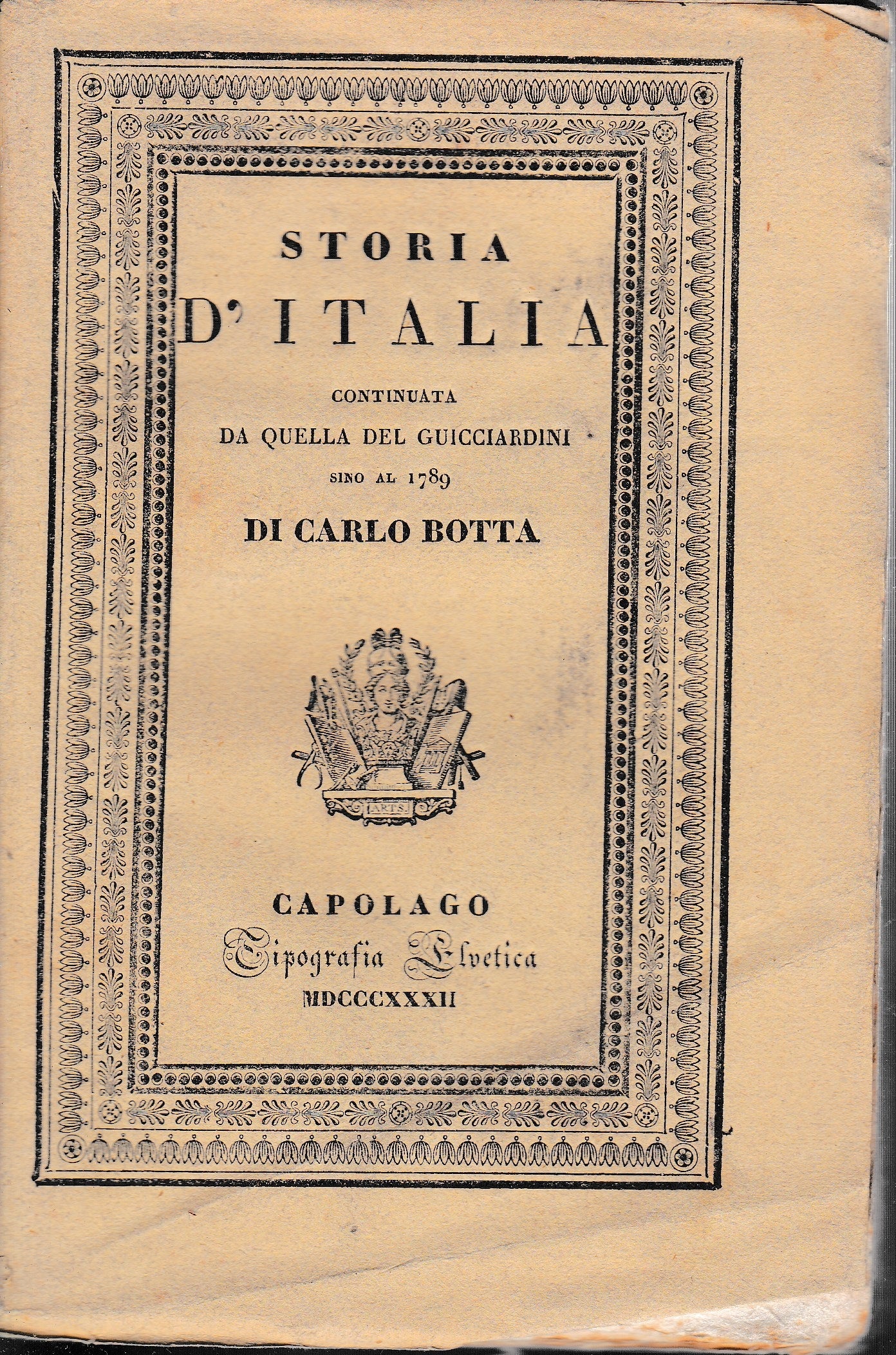 Storia d'Italia continuata da quella del Guicciardini sino al 1789. Tomo II. - copertina