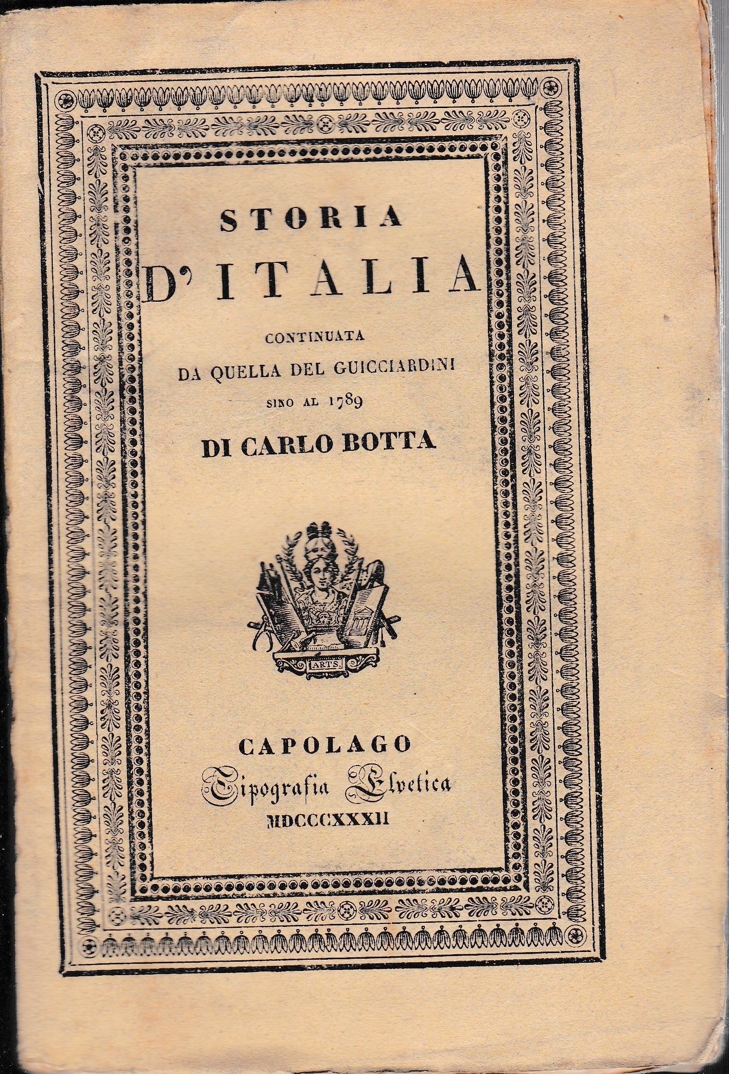 Storia d'Italia continuata da quella del Guicciardini sino al 1789. Tomo VI. - copertina
