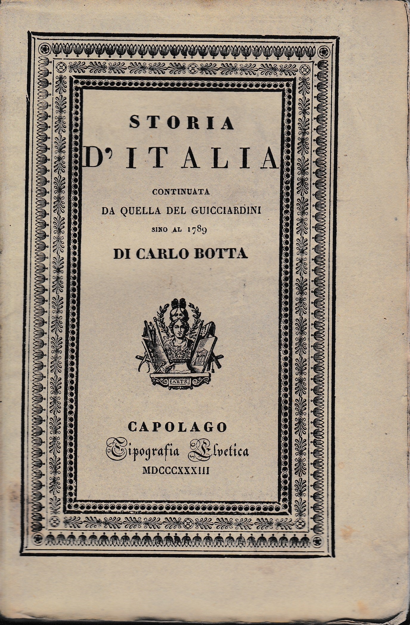 Storia d'Italia continuata da quella del Guicciardini sino al 1789. Tomo VIII. - copertina