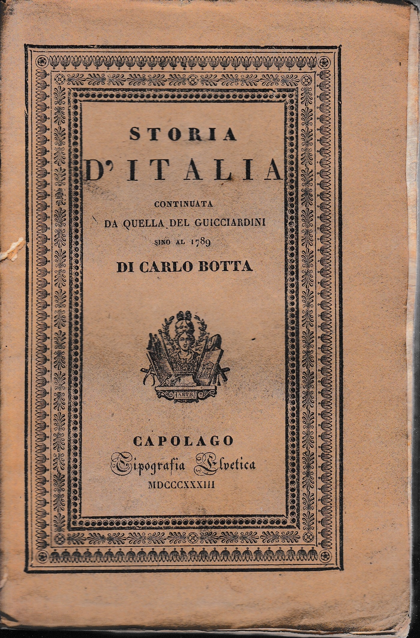 Storia d'Italia continuata da quella del Guicciardini sino al 1789. Tomo IX. - copertina