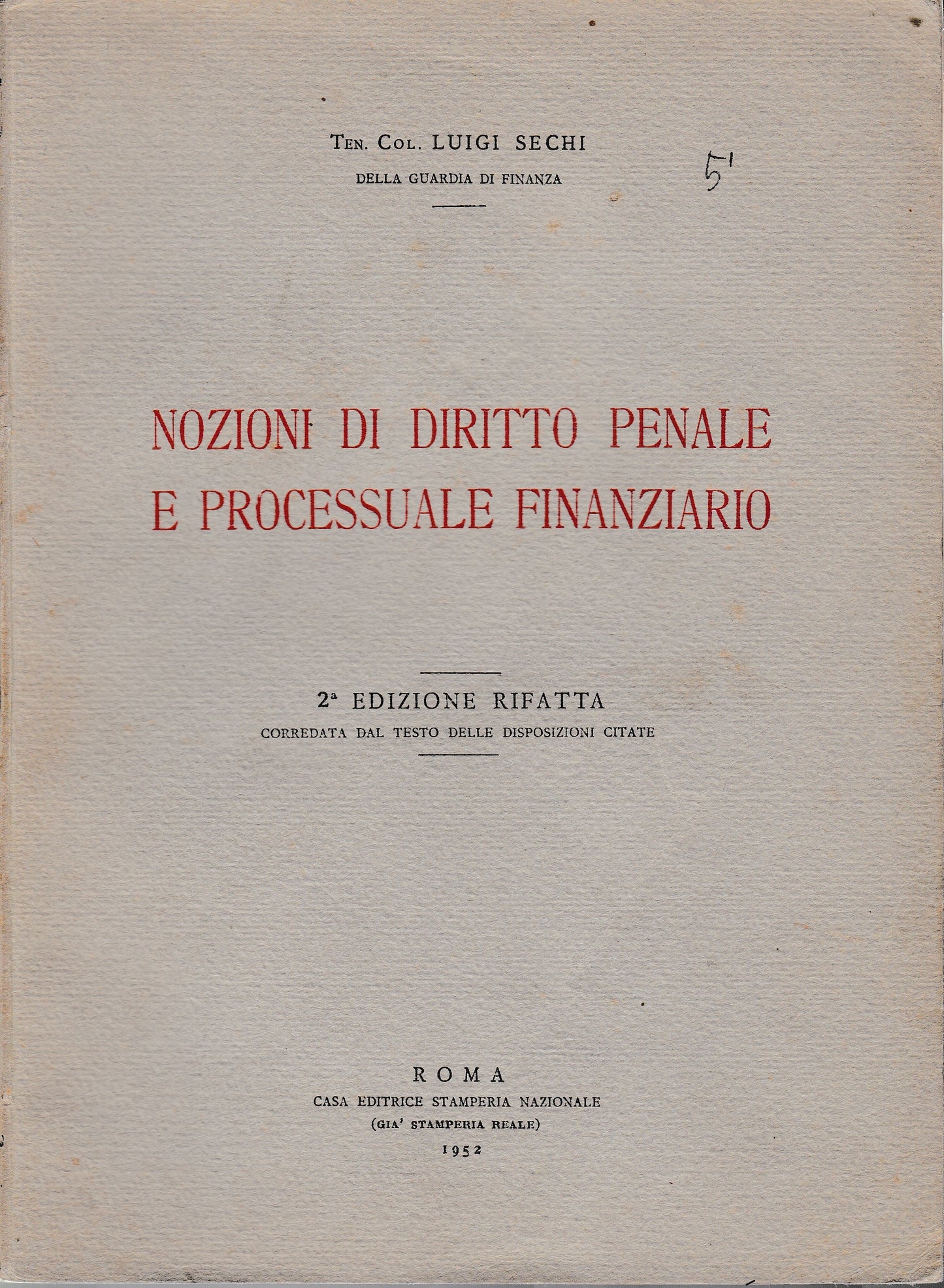Nozioni di diritto penale e processuale finanziario - copertina